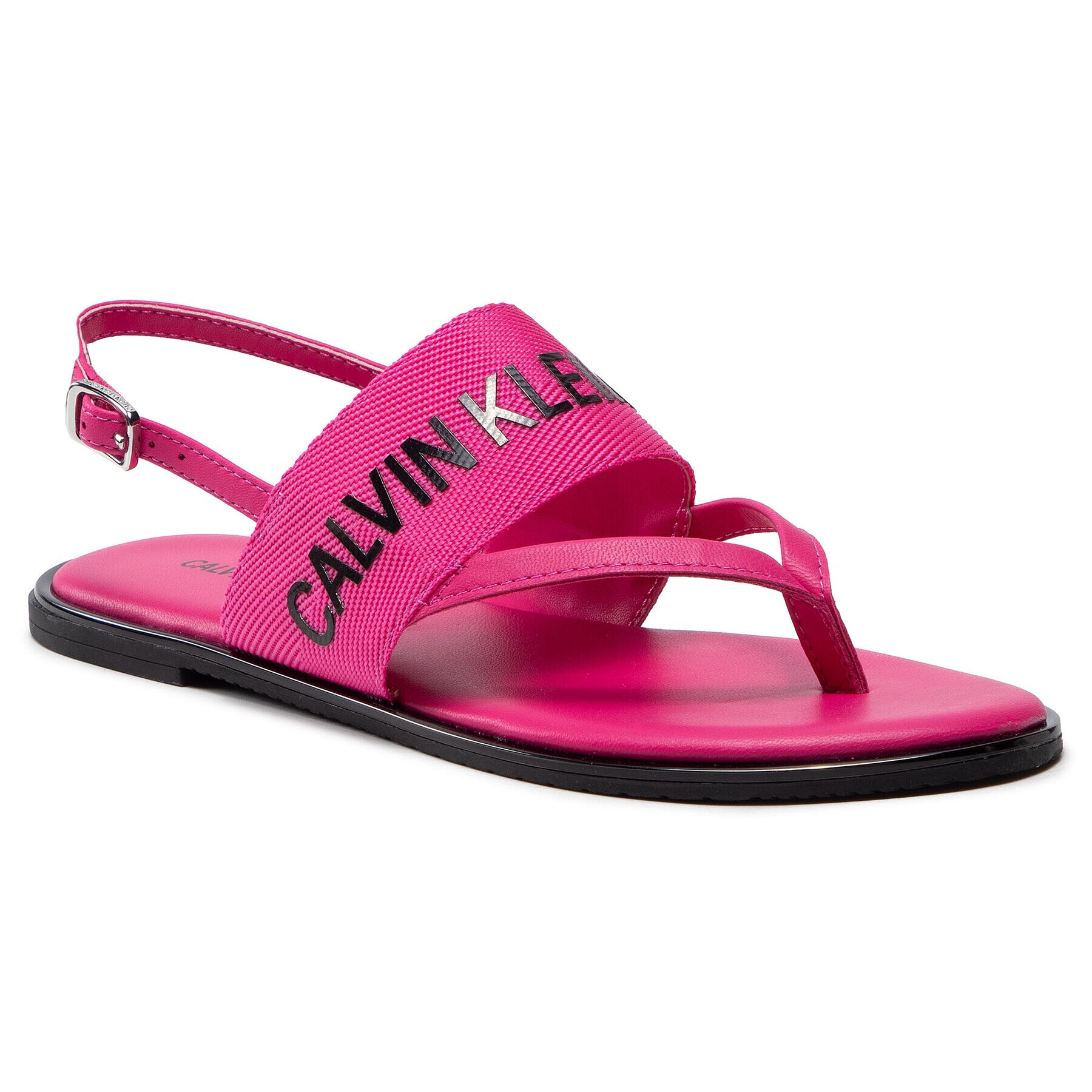 Calvin Klein Jeans Sandale Flat Sandal Toe Pl YW0YW00025 Roz - Pled.ro