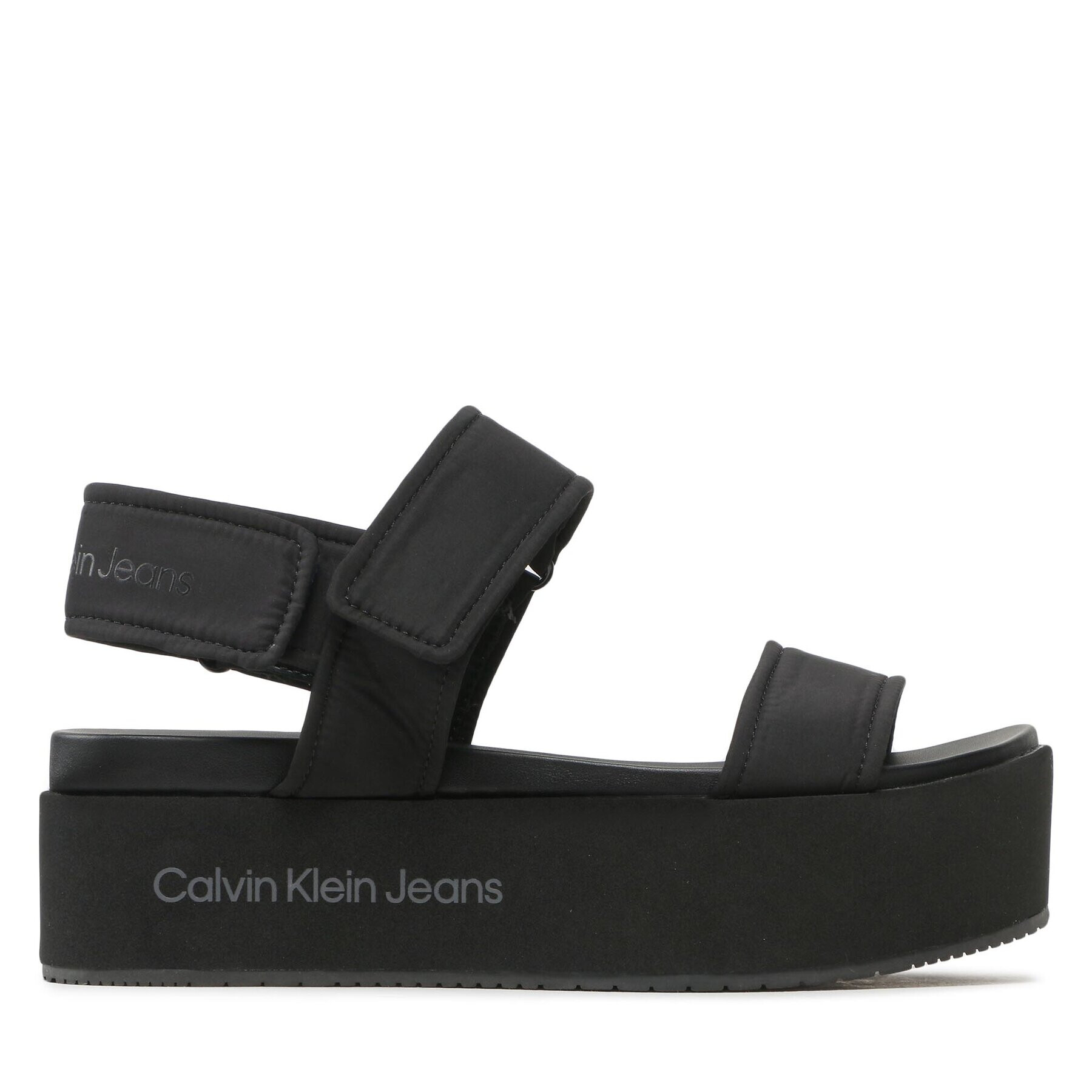 Calvin Klein Jeans Sandale Flatform Sandal Softny YW0YW00965 Negru - Pled.ro