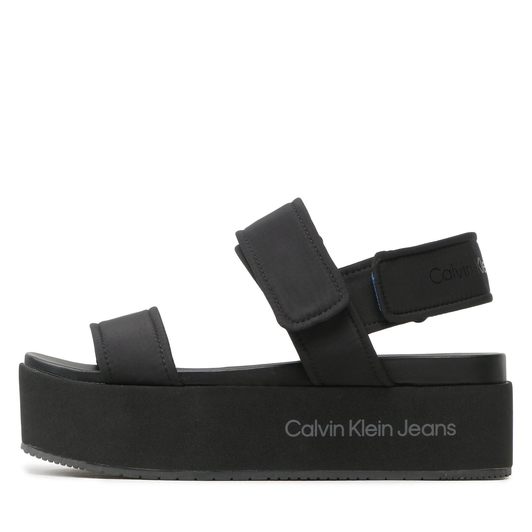 Calvin Klein Jeans Sandale Flatform Sandal Softny YW0YW00965 Negru - Pled.ro