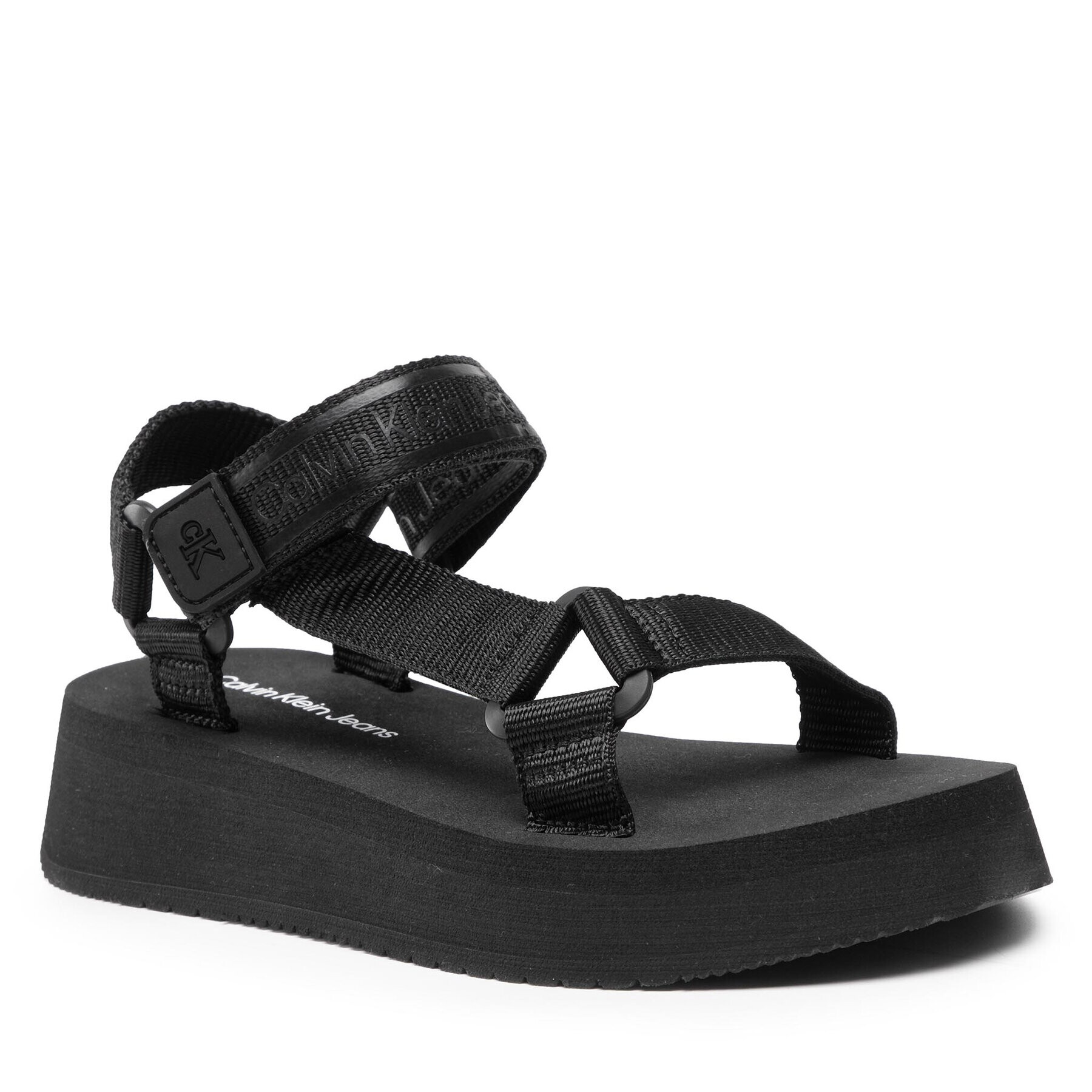 Calvin Klein Jeans Sandale Prefresato Sandal 1 YW0YW00557 Negru - Pled.ro