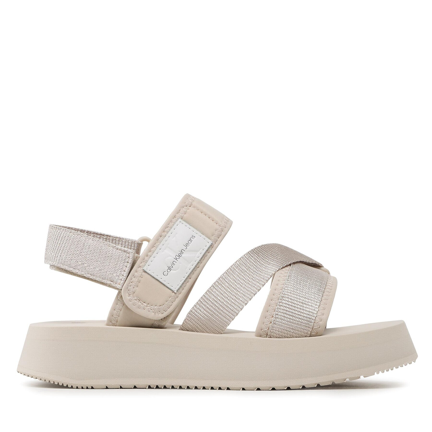 Calvin Klein Jeans Sandale Prefresato Sandal Bagde YW0YW00967 Bej - Pled.ro