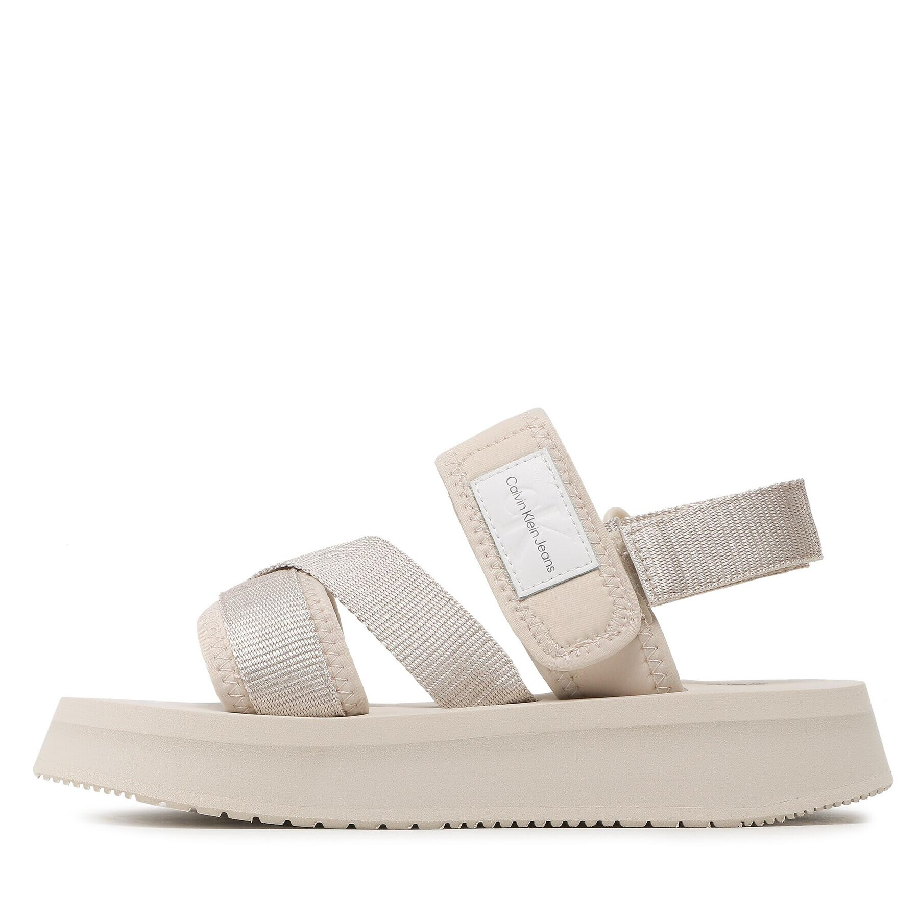 Calvin Klein Jeans Sandale Prefresato Sandal Bagde YW0YW00967 Bej - Pled.ro