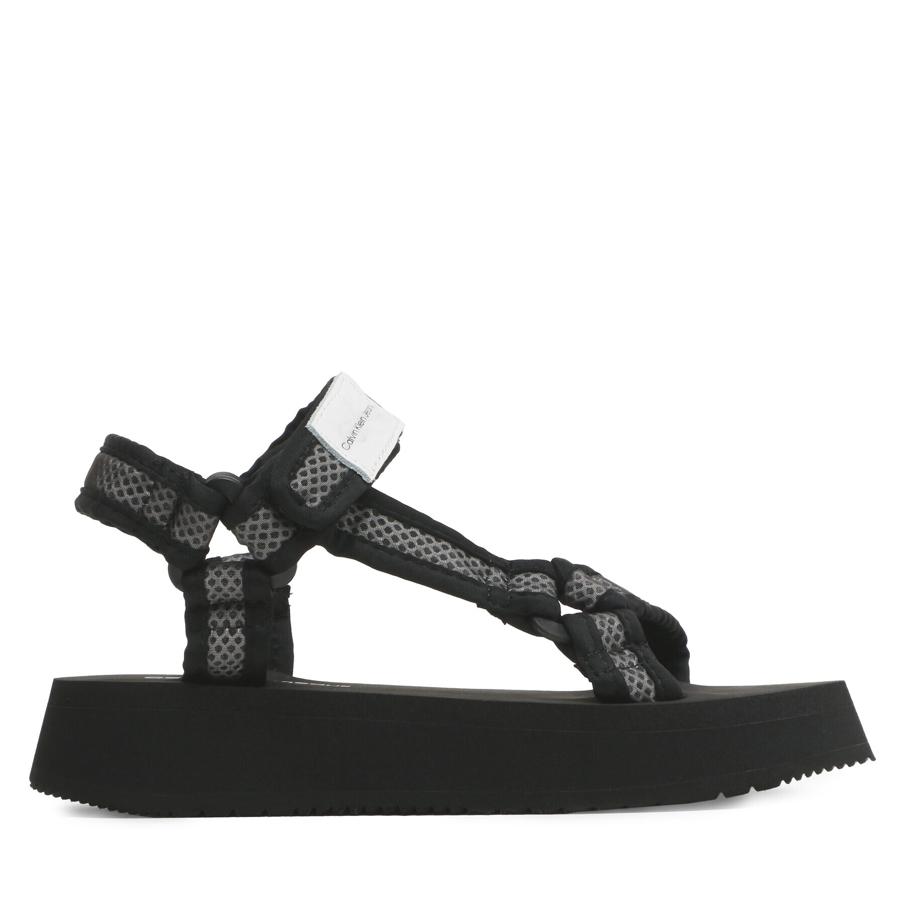 Calvin Klein Jeans Sandale Prefresato Sandal Webbing Mesh YW0YW00969 Negru - Pled.ro