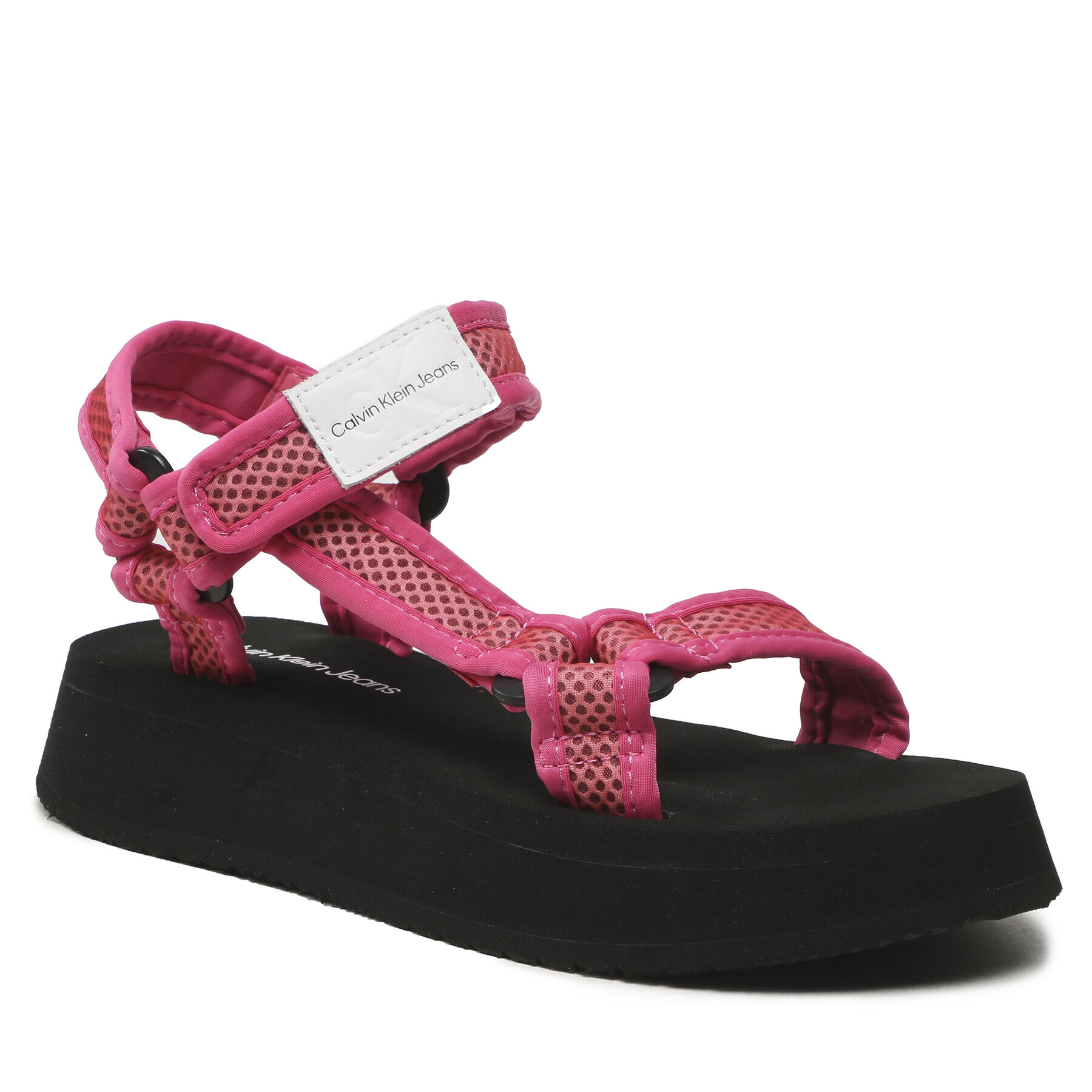 Calvin Klein Jeans Sandale Prefresato Sandal Webbing Mesh YW0YW00969 Roz - Pled.ro