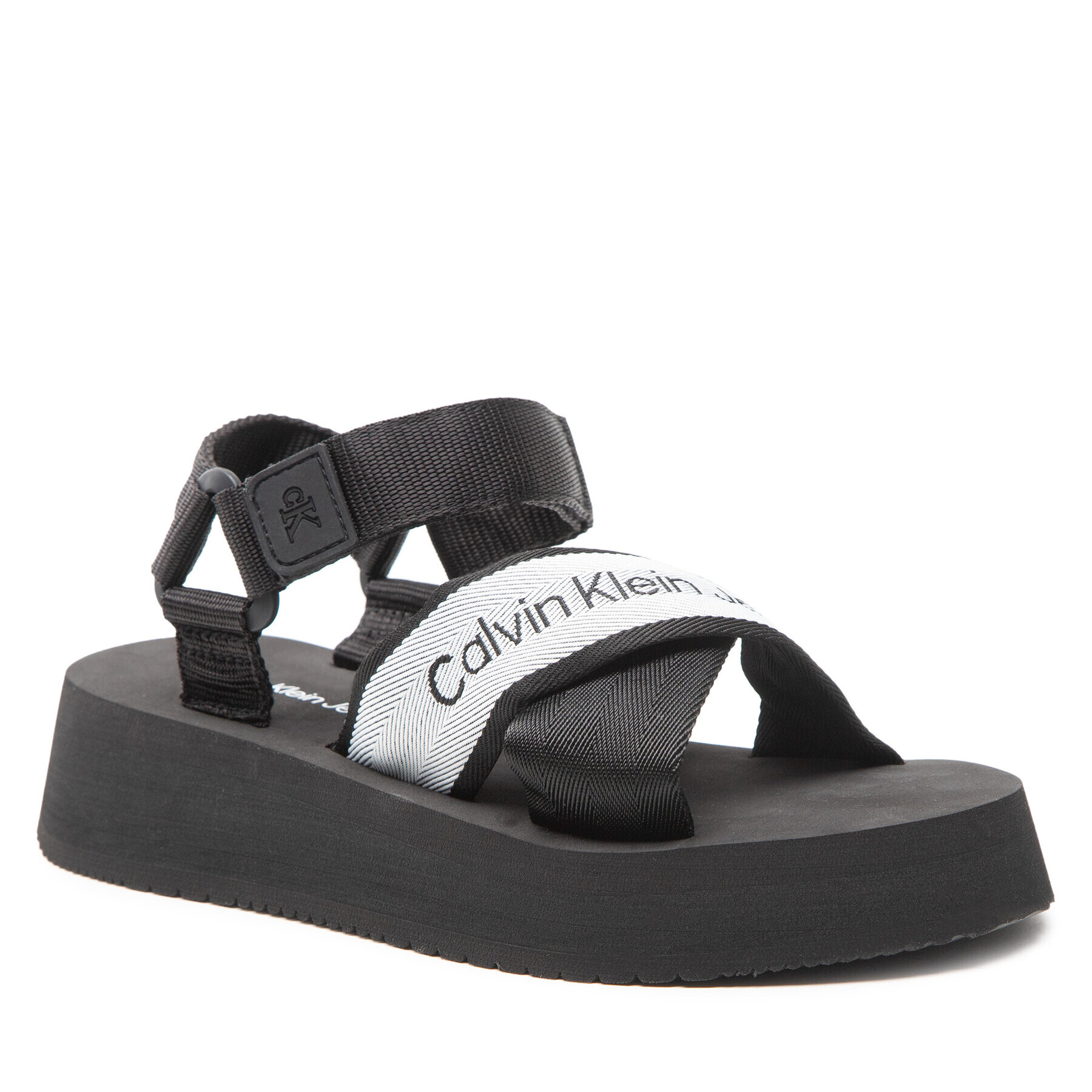 Calvin Klein Jeans Sandale Prefresato Sandal YW0YW00671 Negru - Pled.ro