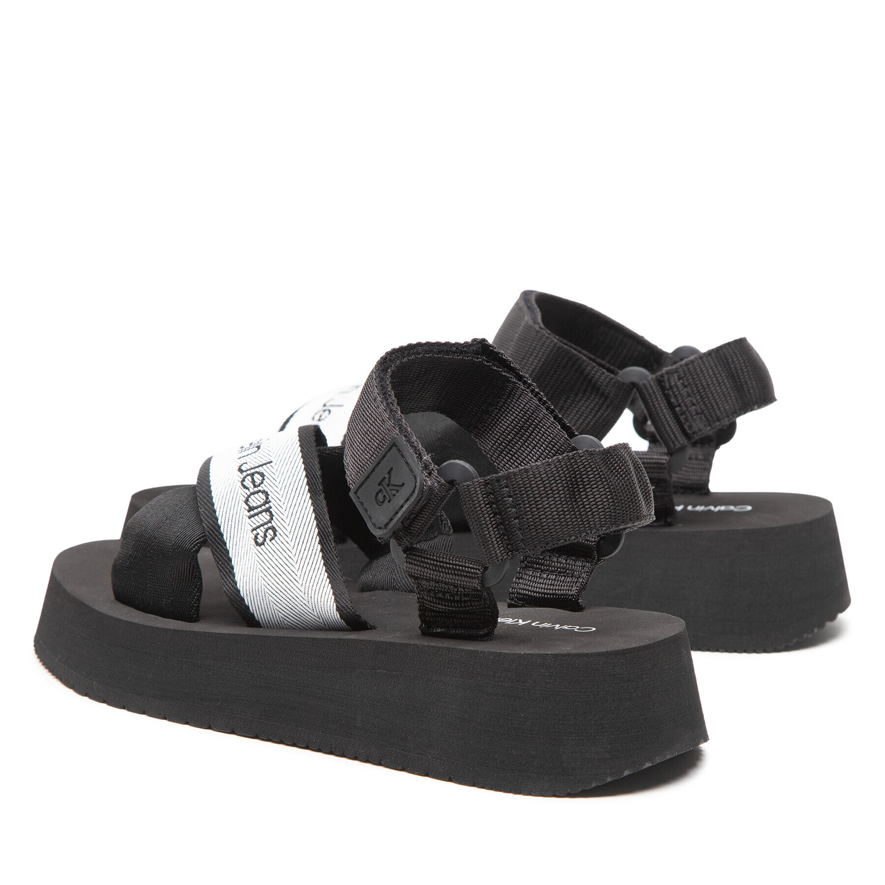 Calvin Klein Jeans Sandale Prefresato Sandal YW0YW00671 Negru - Pled.ro