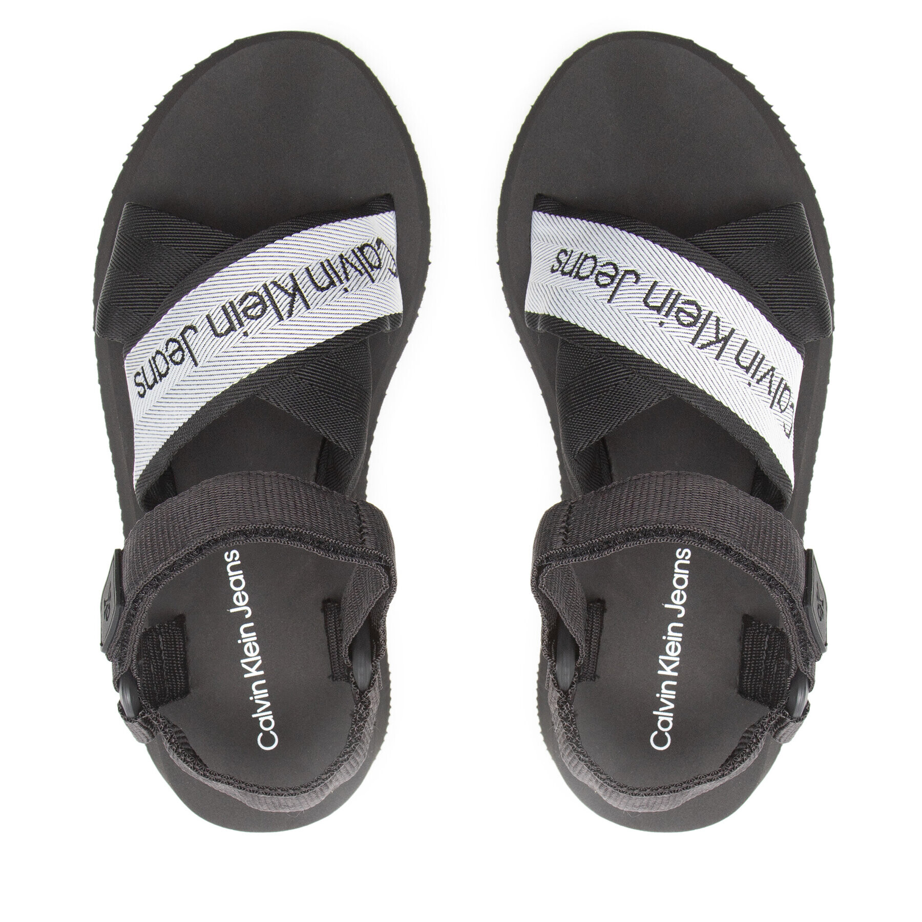 Calvin Klein Jeans Sandale Prefresato Sandal YW0YW00671 Negru - Pled.ro