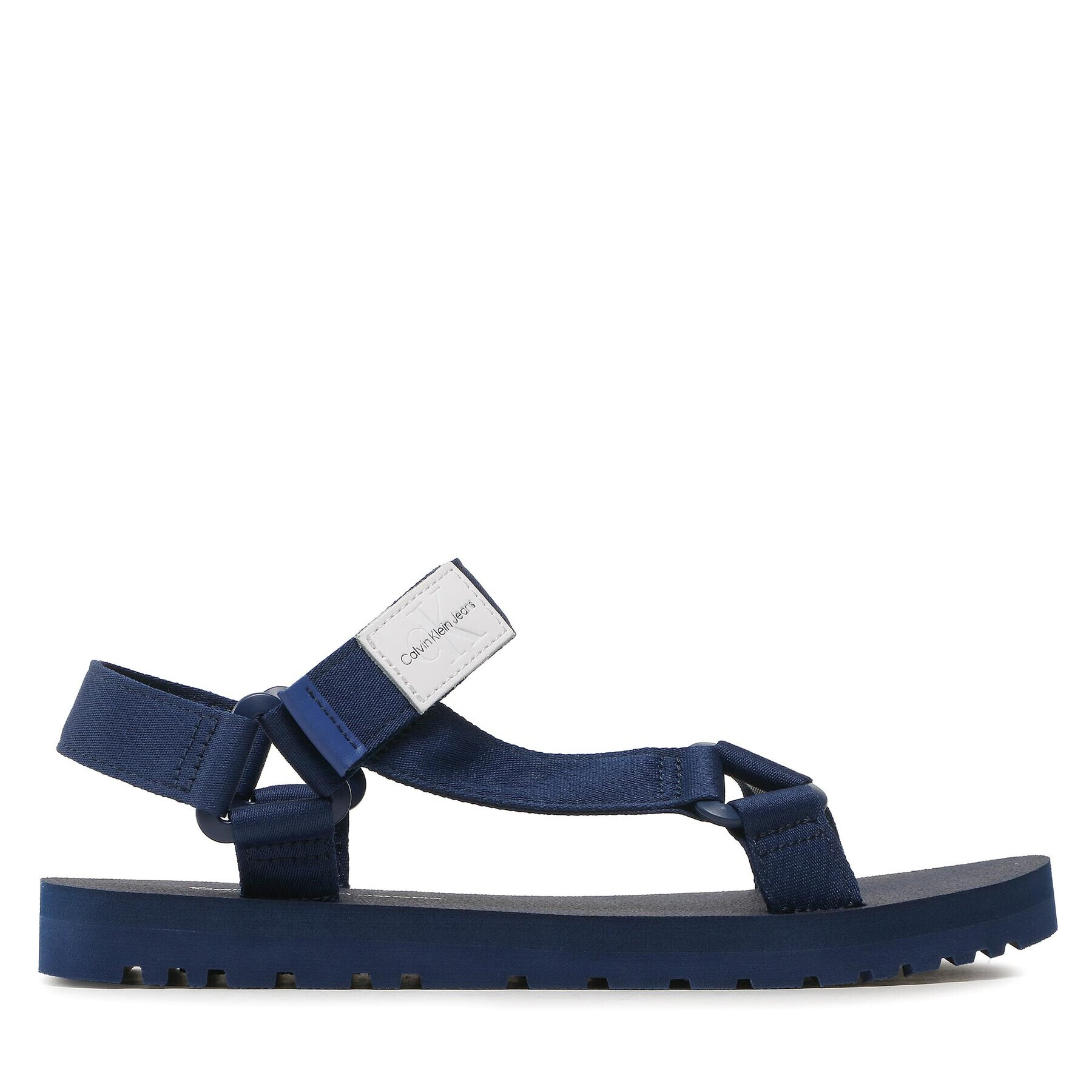 Calvin Klein Jeans Sandale Prefresato Webbing Strap Badge YM0YM00639 Bleumarin - Pled.ro