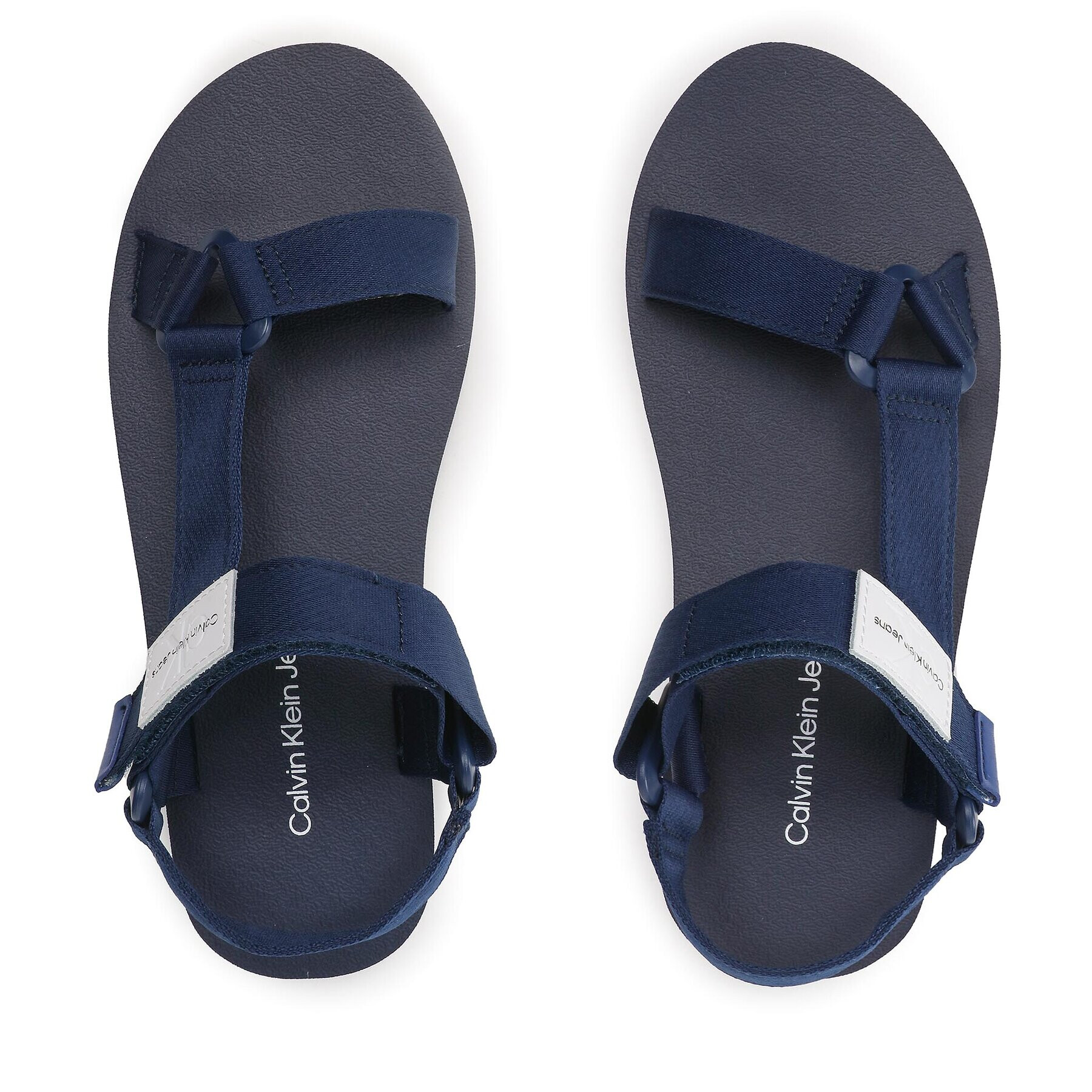 Calvin Klein Jeans Sandale Prefresato Webbing Strap Badge YM0YM00639 Bleumarin - Pled.ro