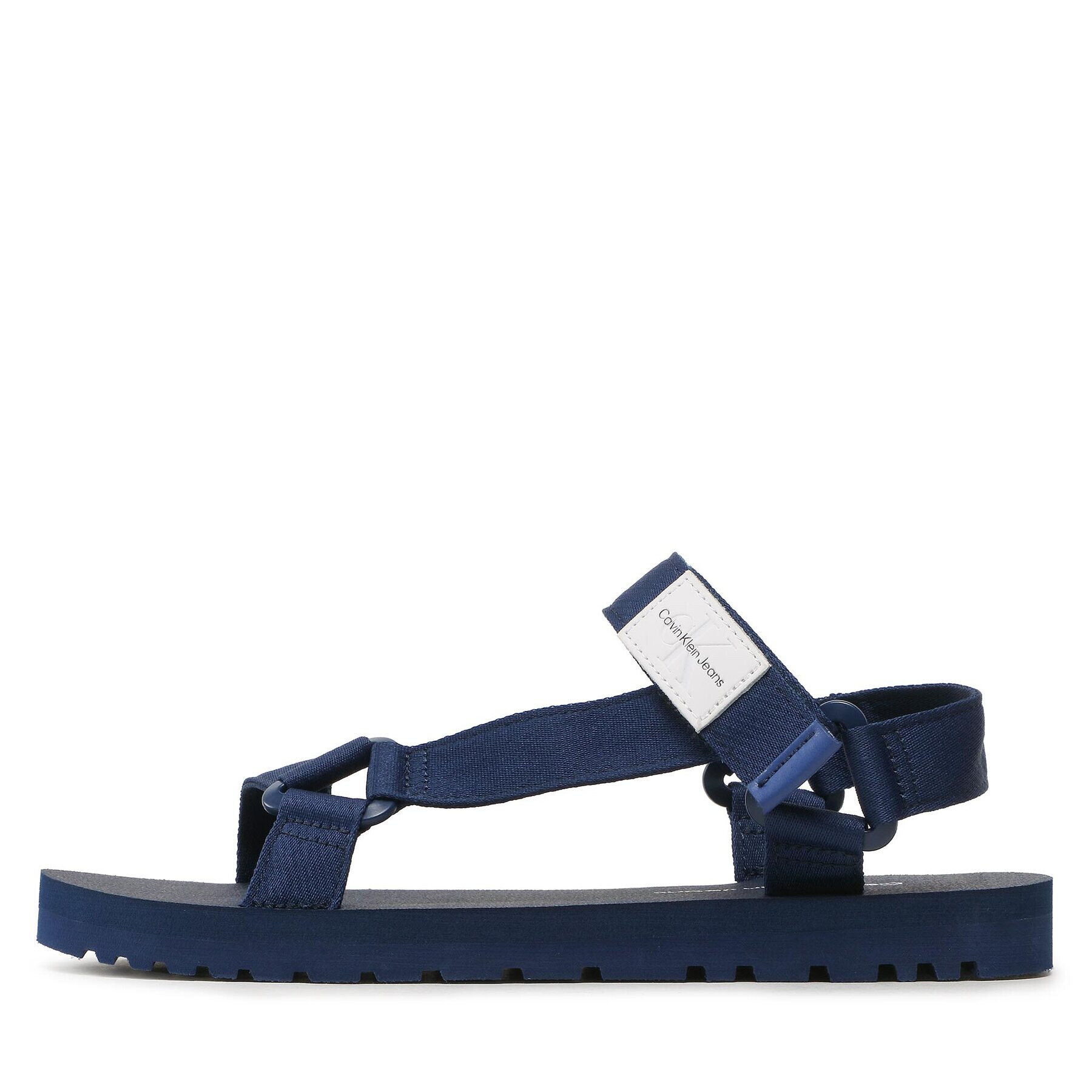 Calvin Klein Jeans Sandale Prefresato Webbing Strap Badge YM0YM00639 Bleumarin - Pled.ro