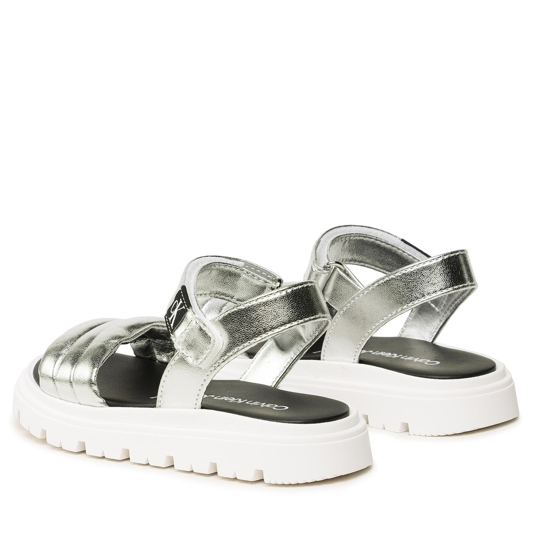 Calvin Klein Jeans Sandale Velcro Sandal V4A2-80511-0243 Argintiu - Pled.ro