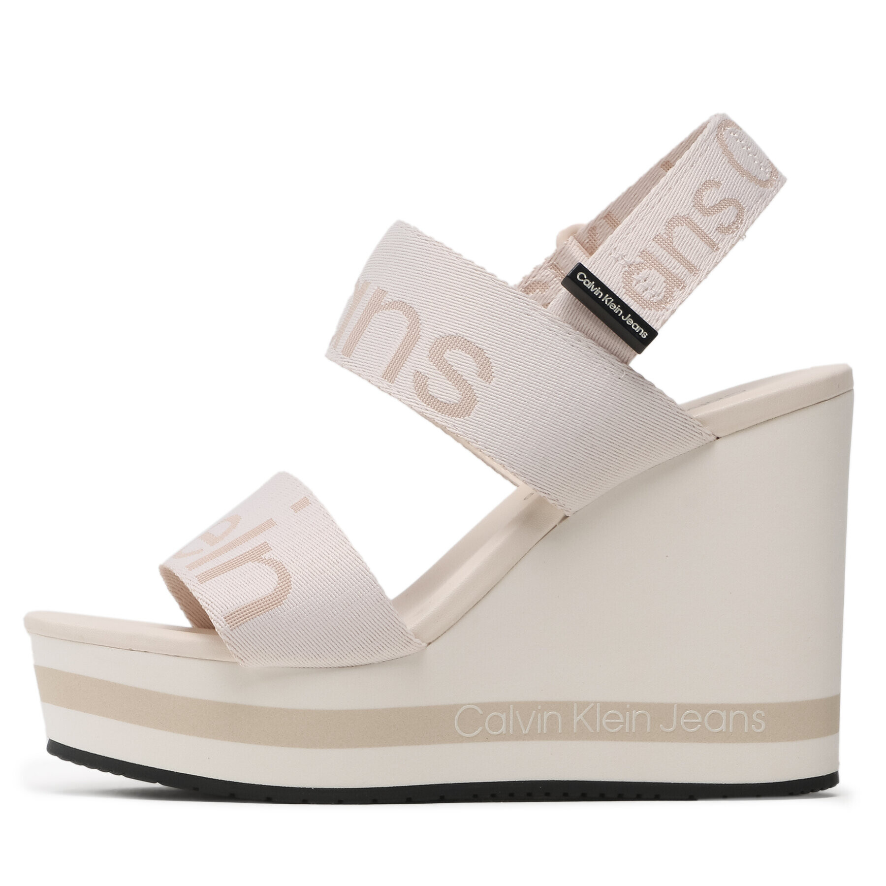 Calvin Klein Jeans Sandale Wedge Sandal Webbing YW0YW00959 Bej - Pled.ro