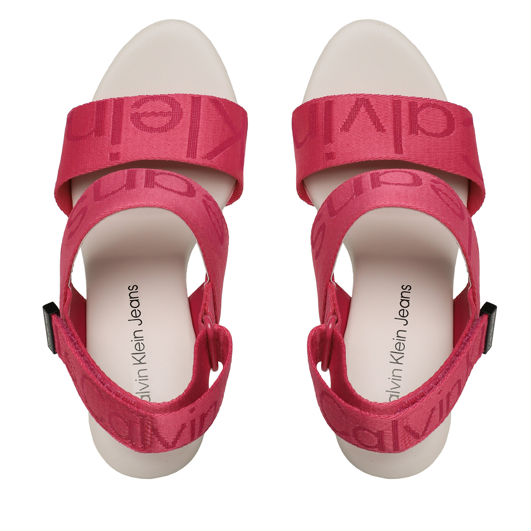 Calvin Klein Jeans Sandale Wedge Sandal Webbing YW0YW00959 Roz - Pled.ro