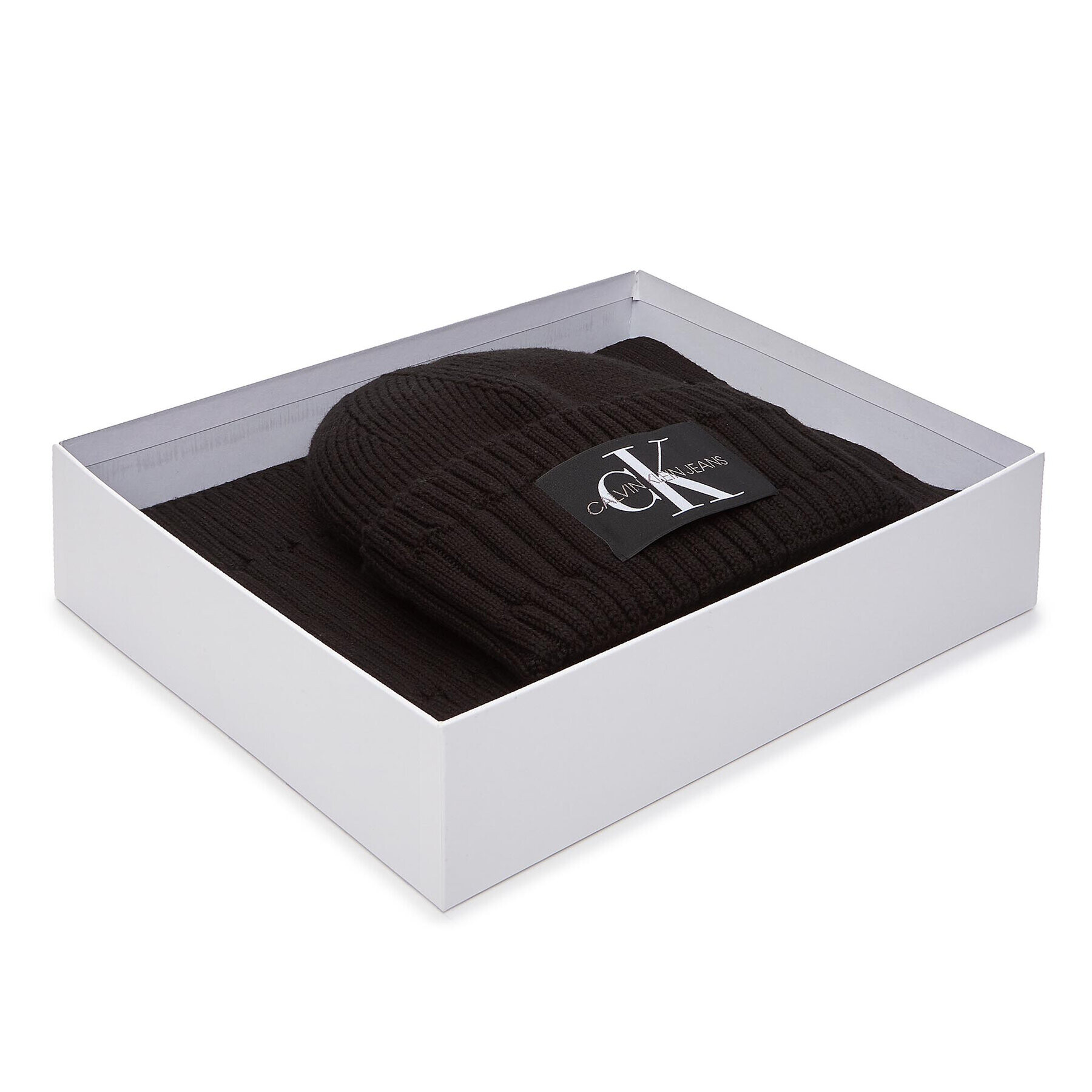 Calvin Klein Jeans Set Fular și Căciulă Beanie + Scarf K50K506238 Negru - Pled.ro