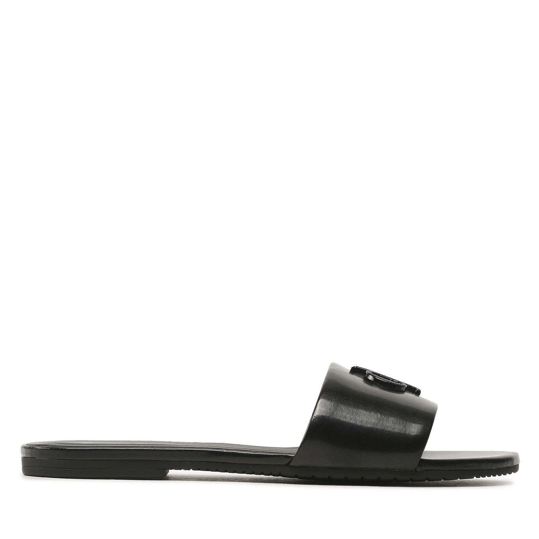 Calvin Klein Jeans Șlapi Flat Sandal Slide Hw YW0YW00952 Negru - Pled.ro