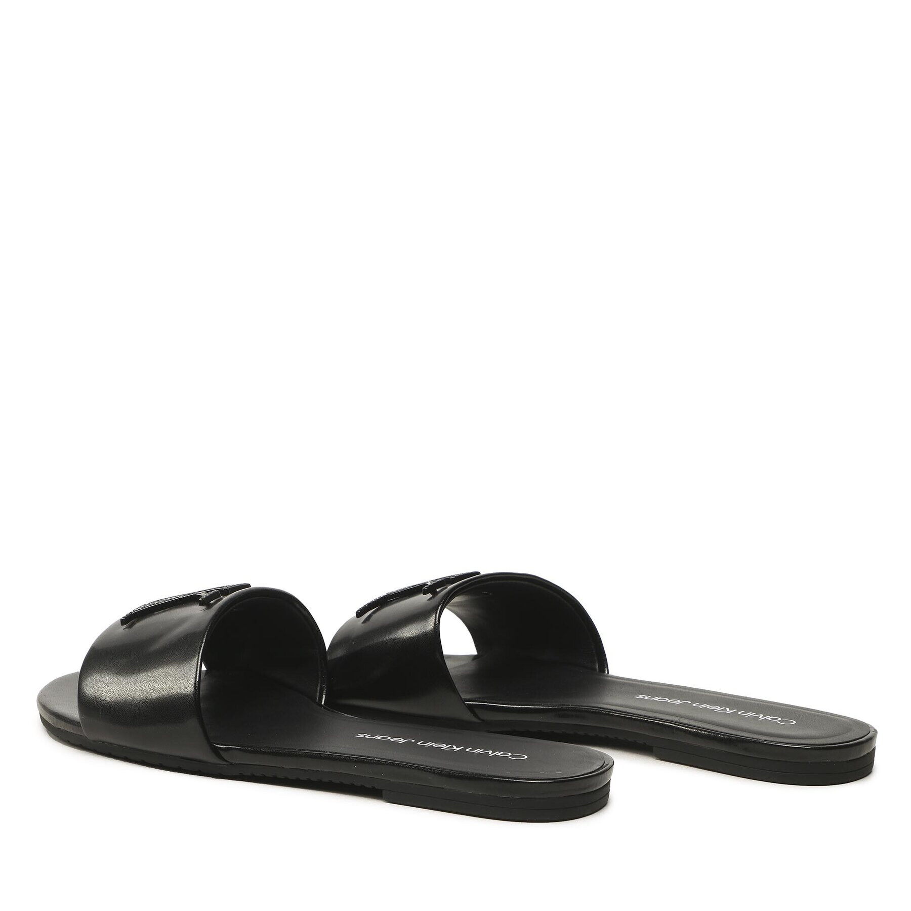 Calvin Klein Jeans Șlapi Flat Sandal Slide Hw YW0YW00952 Negru - Pled.ro