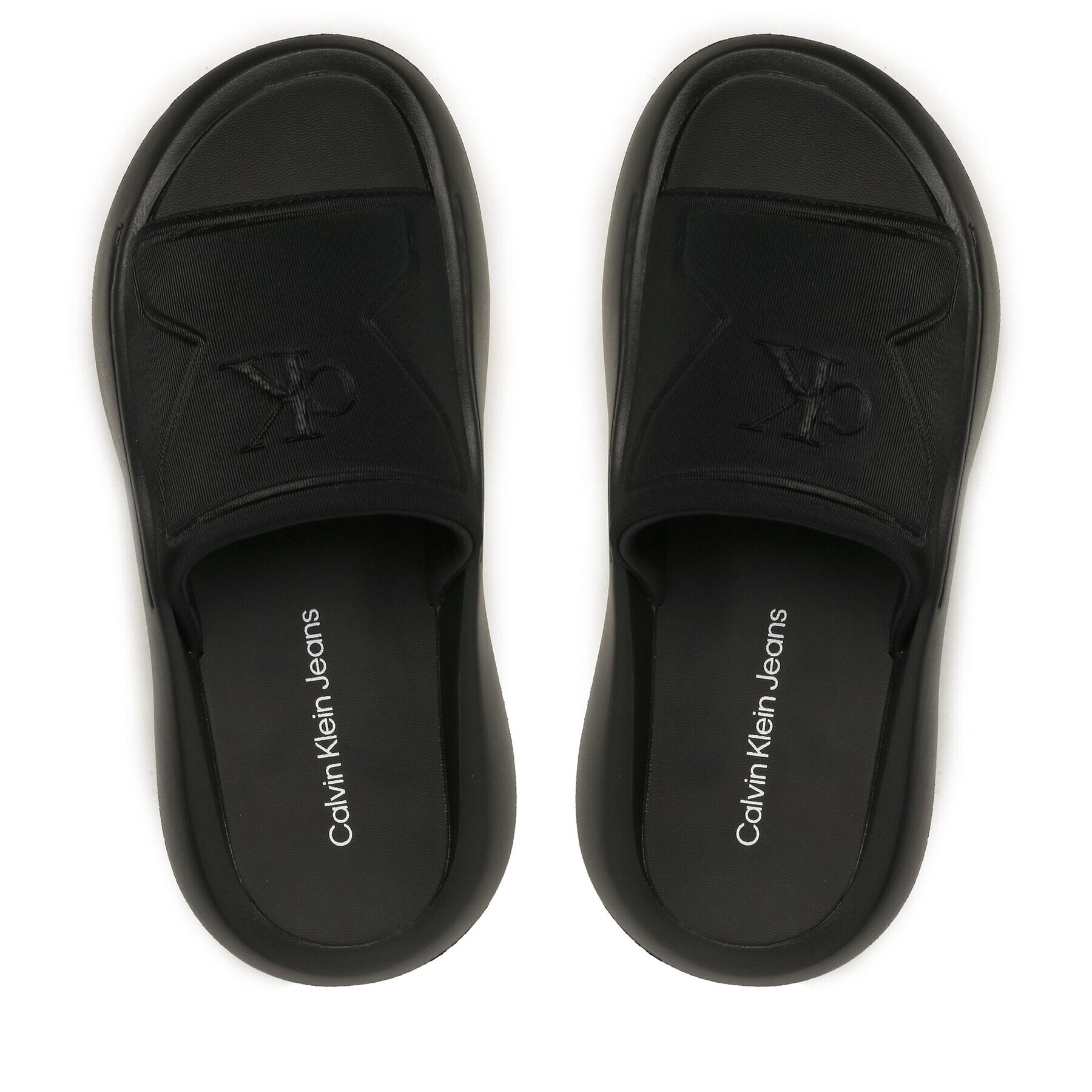 Calvin Klein Jeans Șlapi Hybrid Sandal High/Low Freq Wn YW0YW00978 Negru - Pled.ro