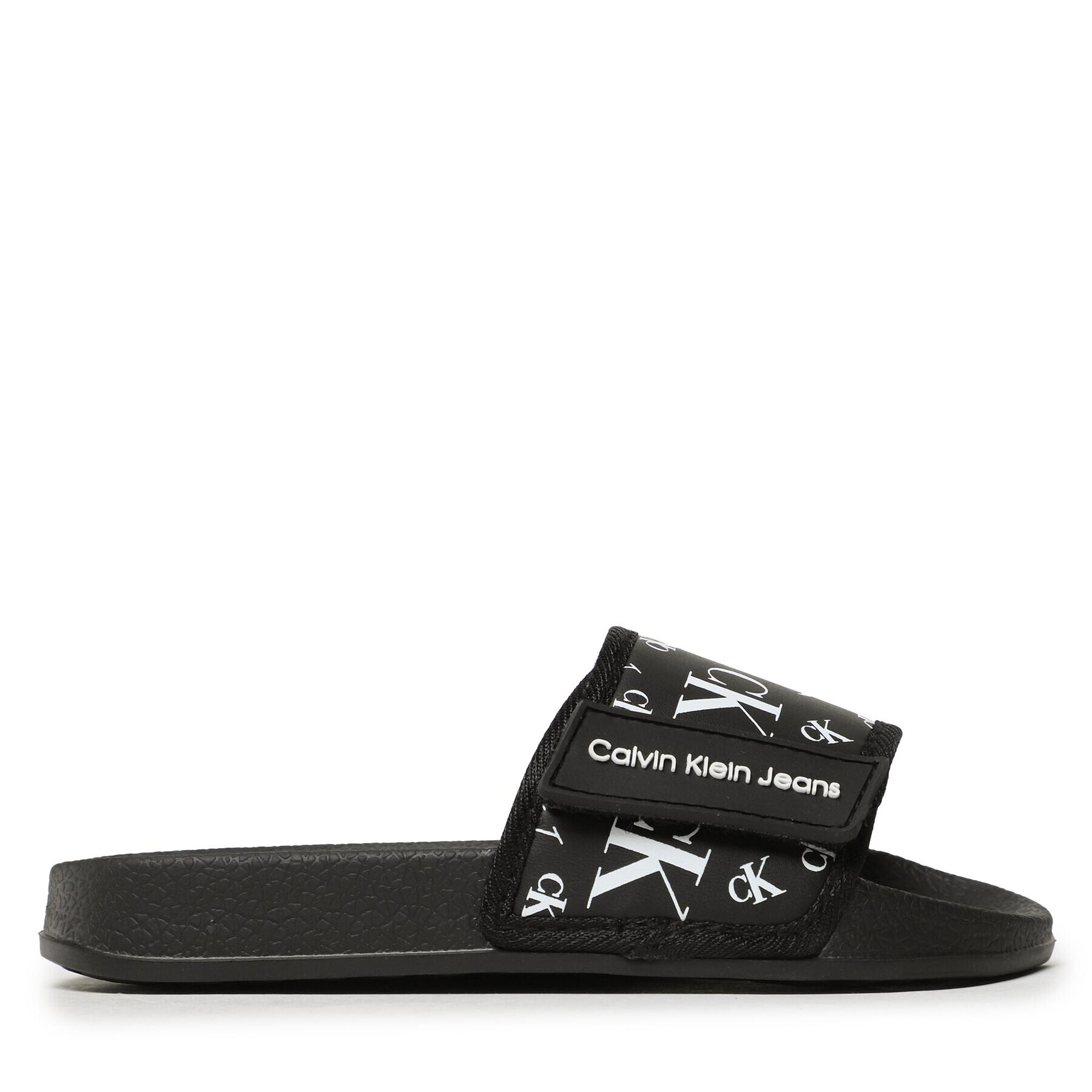 Calvin Klein Jeans Șlapi Logo Maxi Velcro Pool Slide V3B0-80634-1172 M Negru - Pled.ro