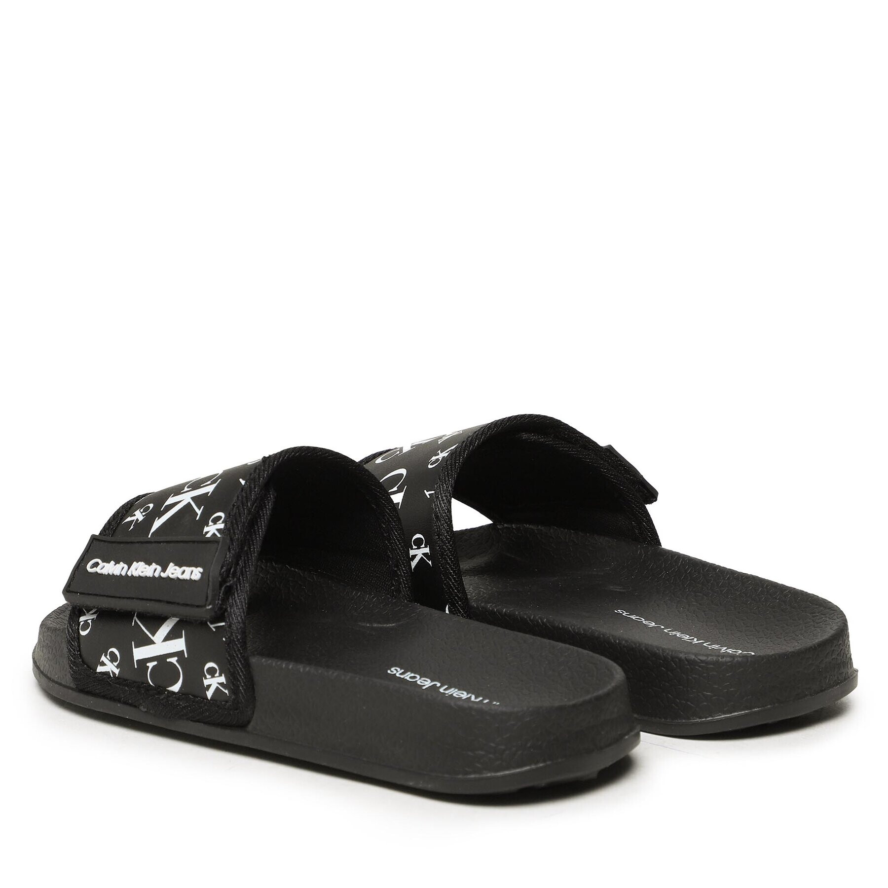 Calvin Klein Jeans Șlapi Logo Maxi Velcro Pool Slide V3B0-80634-1172 M Negru - Pled.ro