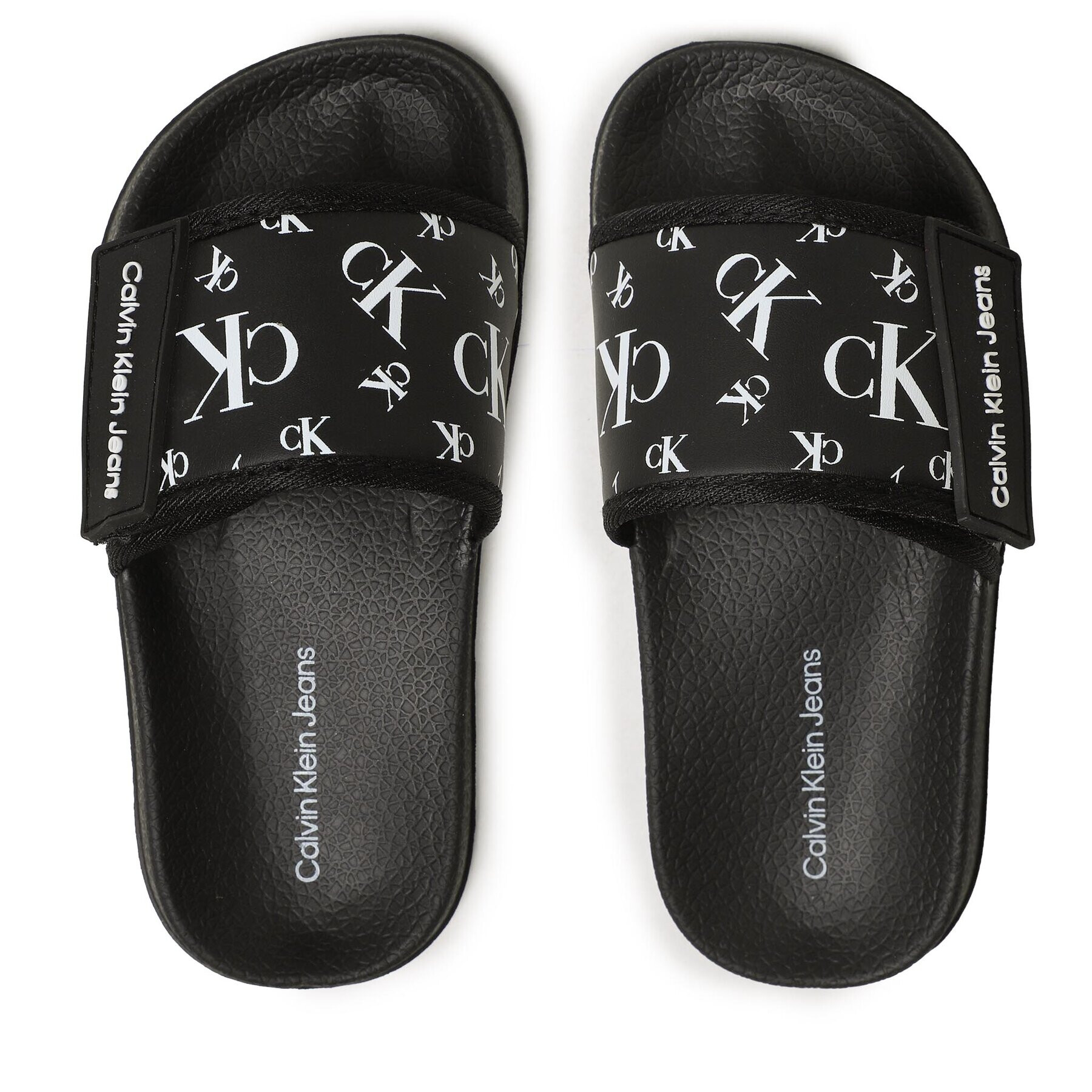 Calvin Klein Jeans Șlapi Logo Maxi Velcro Pool Slide V3B0-80634-1172 M Negru - Pled.ro