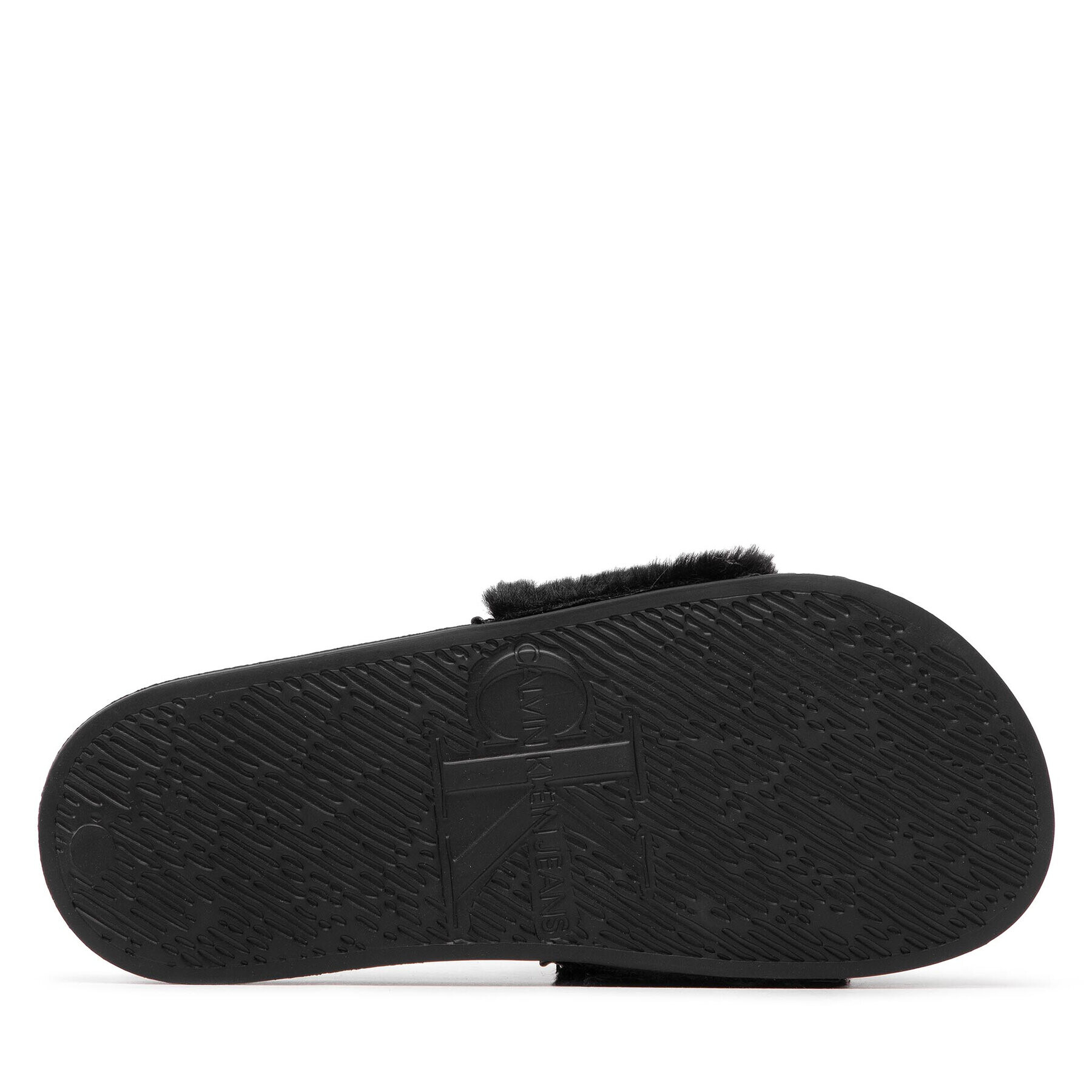 Calvin Klein Jeans Șlapi Slide Fur YW0YW00719 Negru - Pled.ro