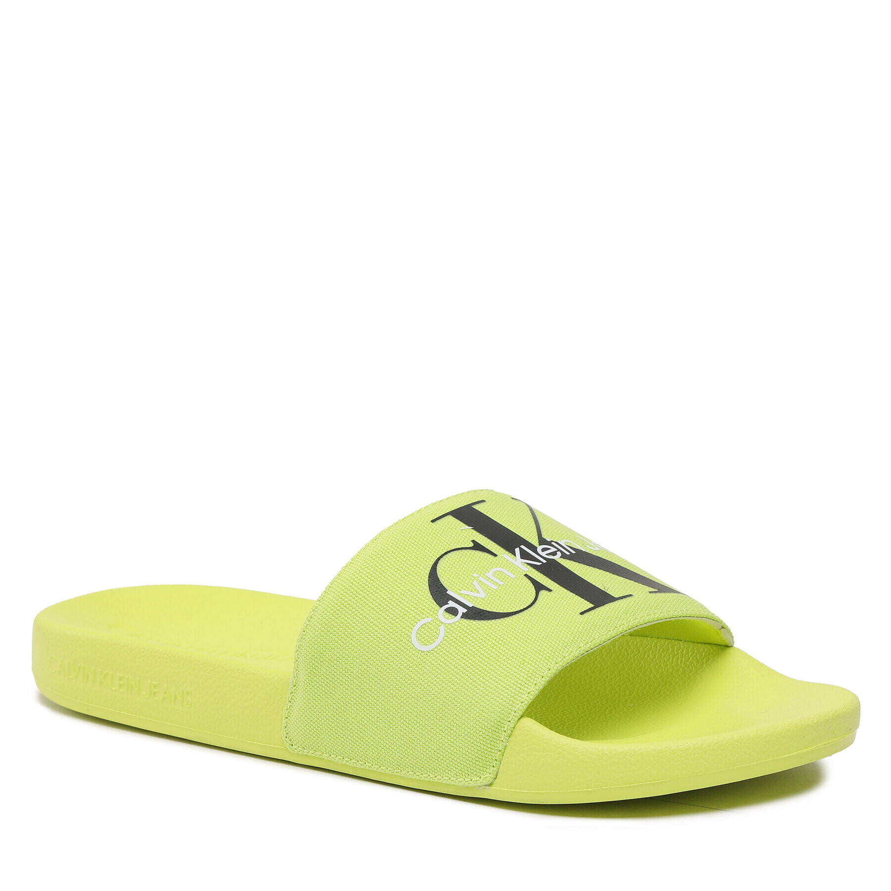 Calvin Klein Jeans Șlapi Slide Monogram Co YM0YM00061 Verde - Pled.ro