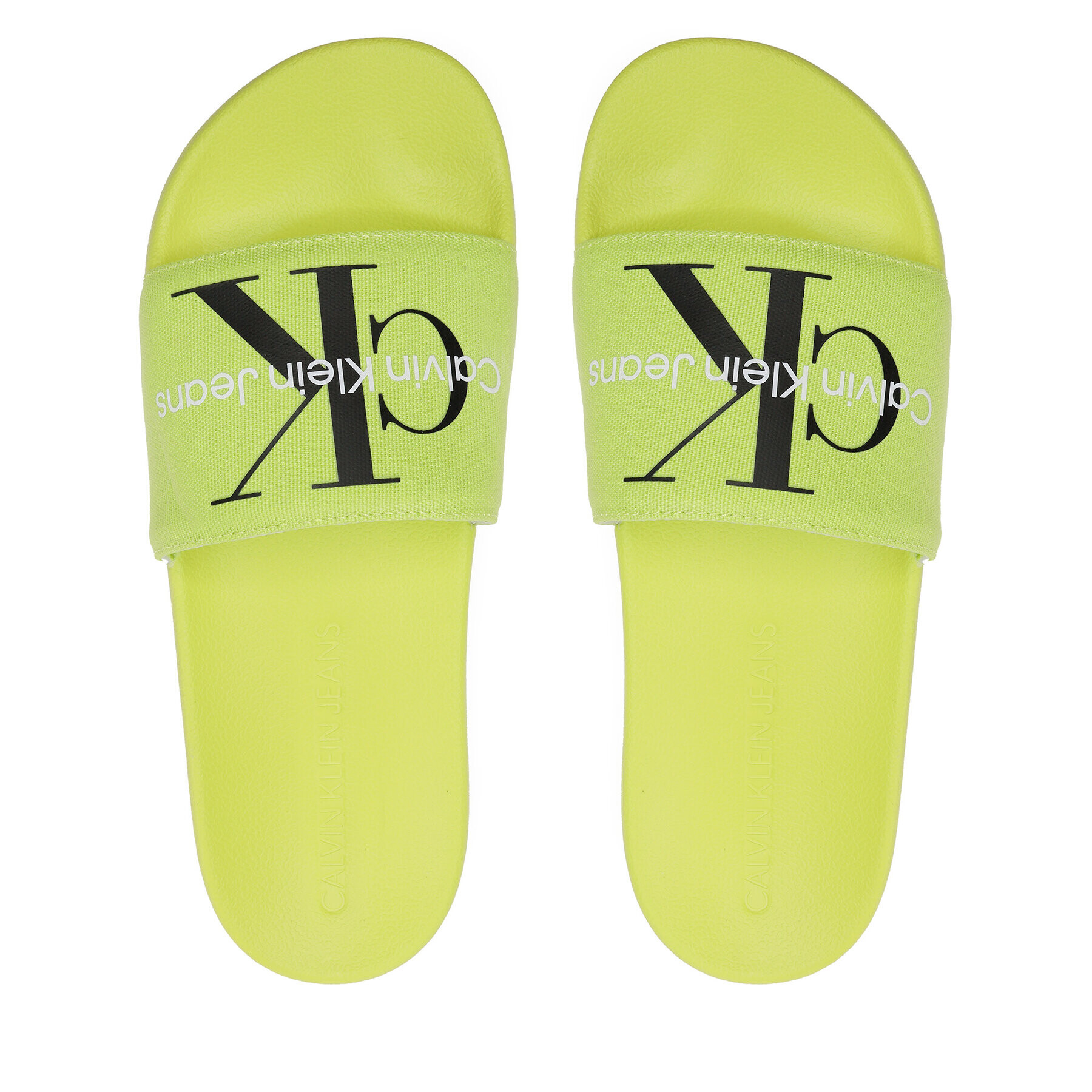 Calvin Klein Jeans Șlapi Slide Monogram Co YM0YM00061 Verde - Pled.ro