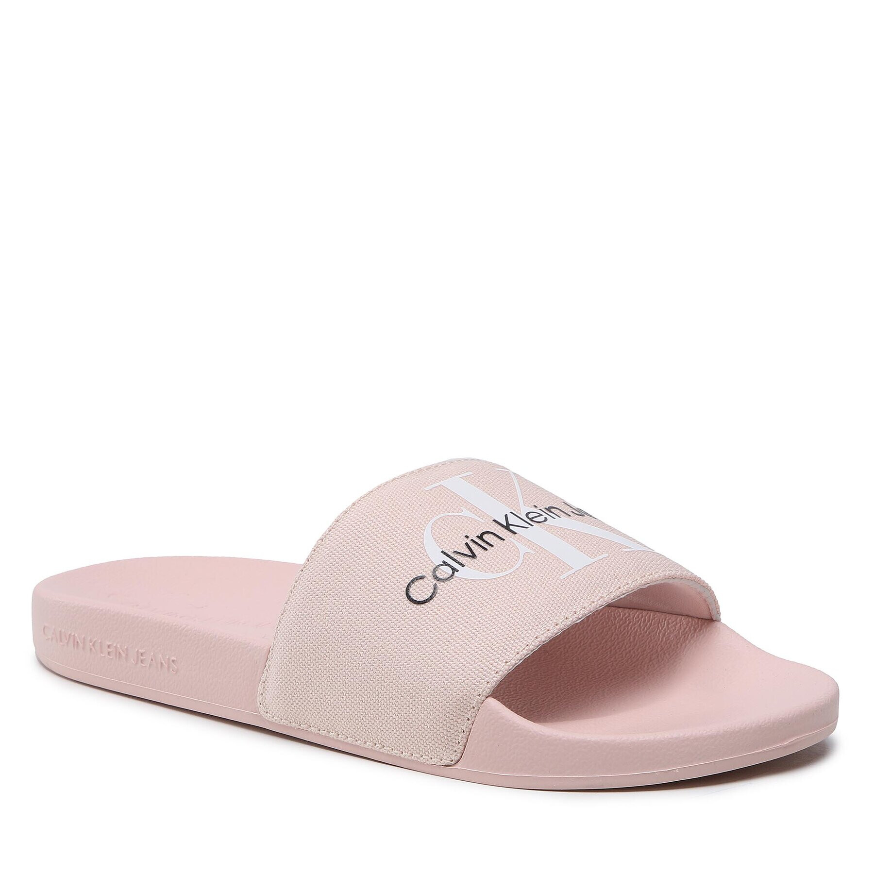 Calvin Klein Jeans Șlapi Slide Monogram Co YW0YW00103 Roz - Pled.ro