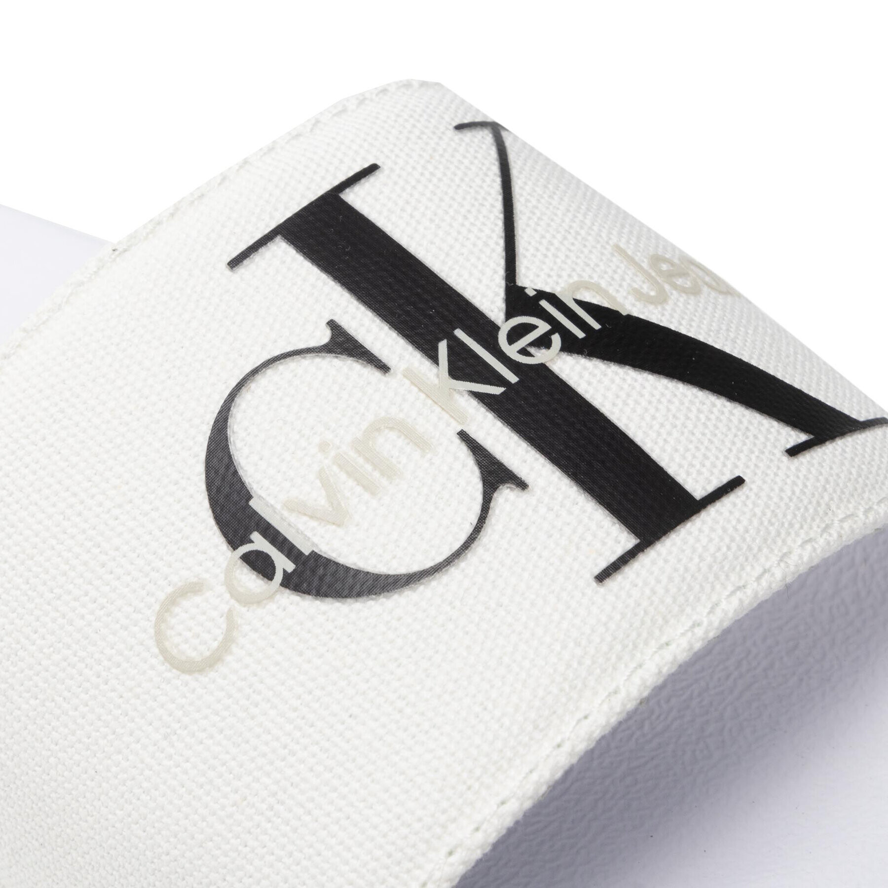 Calvin Klein Jeans Șlapi Slide Monogram Co YW0YW00103YAF Alb - Pled.ro