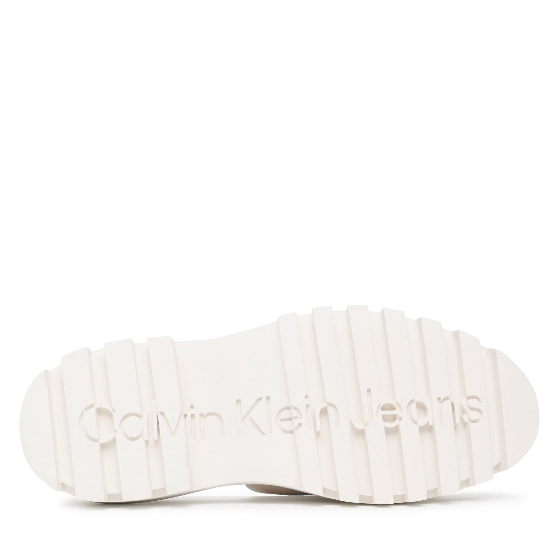 Calvin Klein Jeans Șlapi Toothy Combat Sandal Webbing YW0YW00949 Alb - Pled.ro