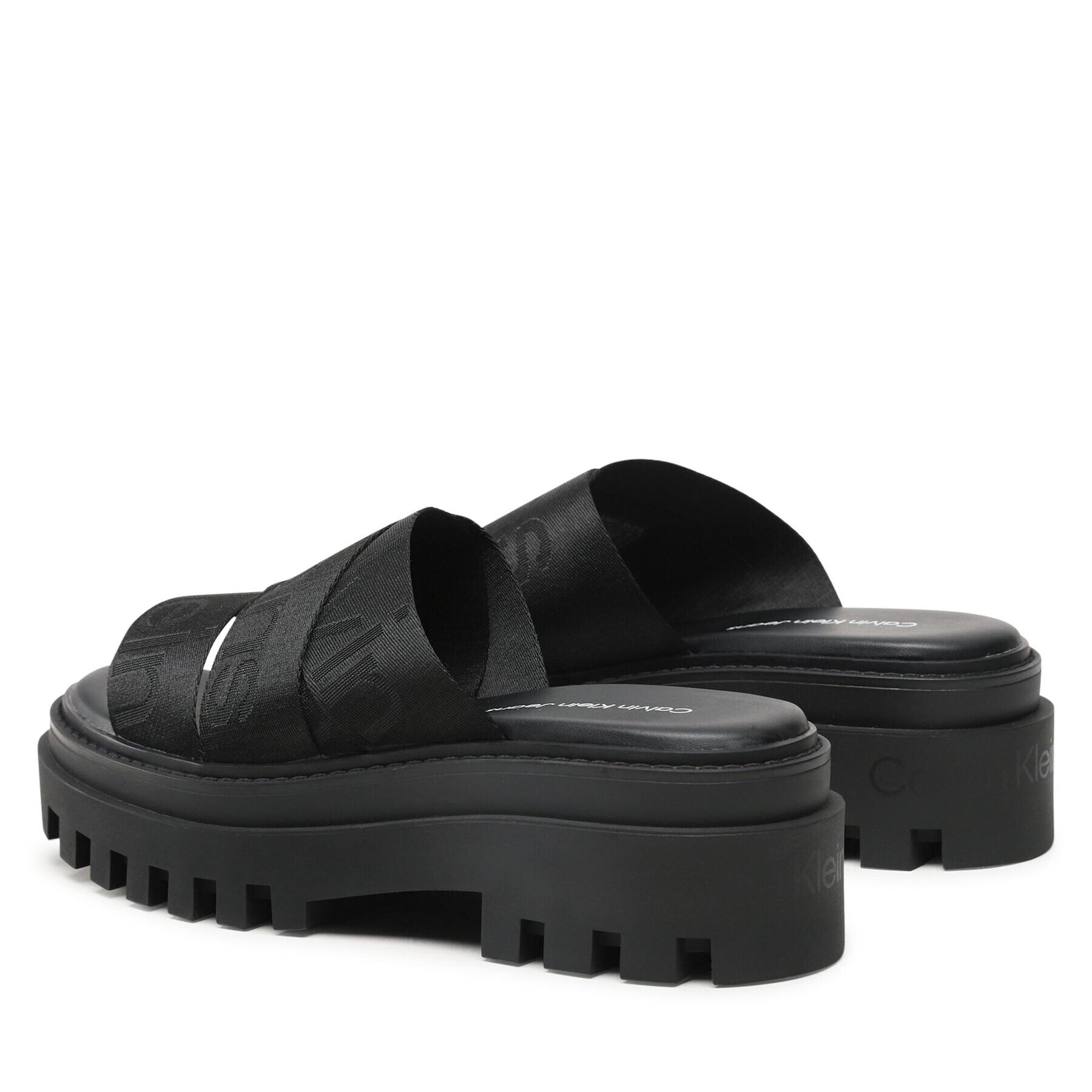 Calvin Klein Jeans Șlapi Toothy Combat Sandal Webbing YW0YW00949 Negru - Pled.ro