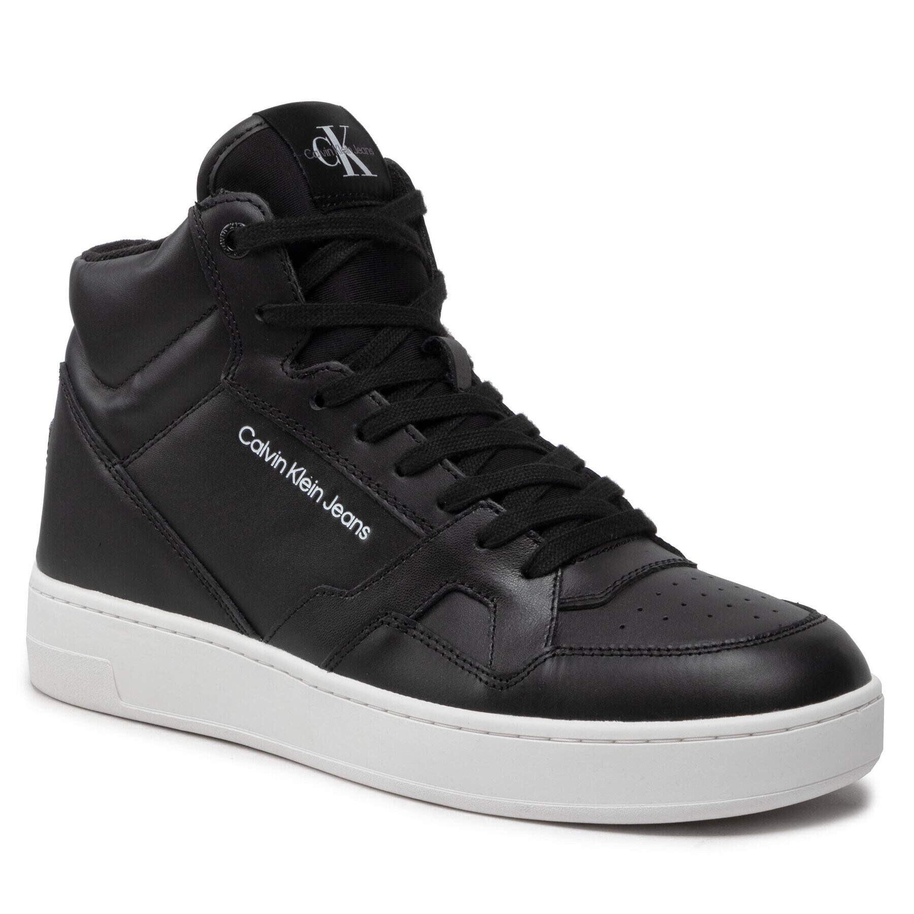 Calvin Klein Jeans Sneakers Basket Cups Laceup High Lth-Pu YM0YM00498 Negru - Pled.ro