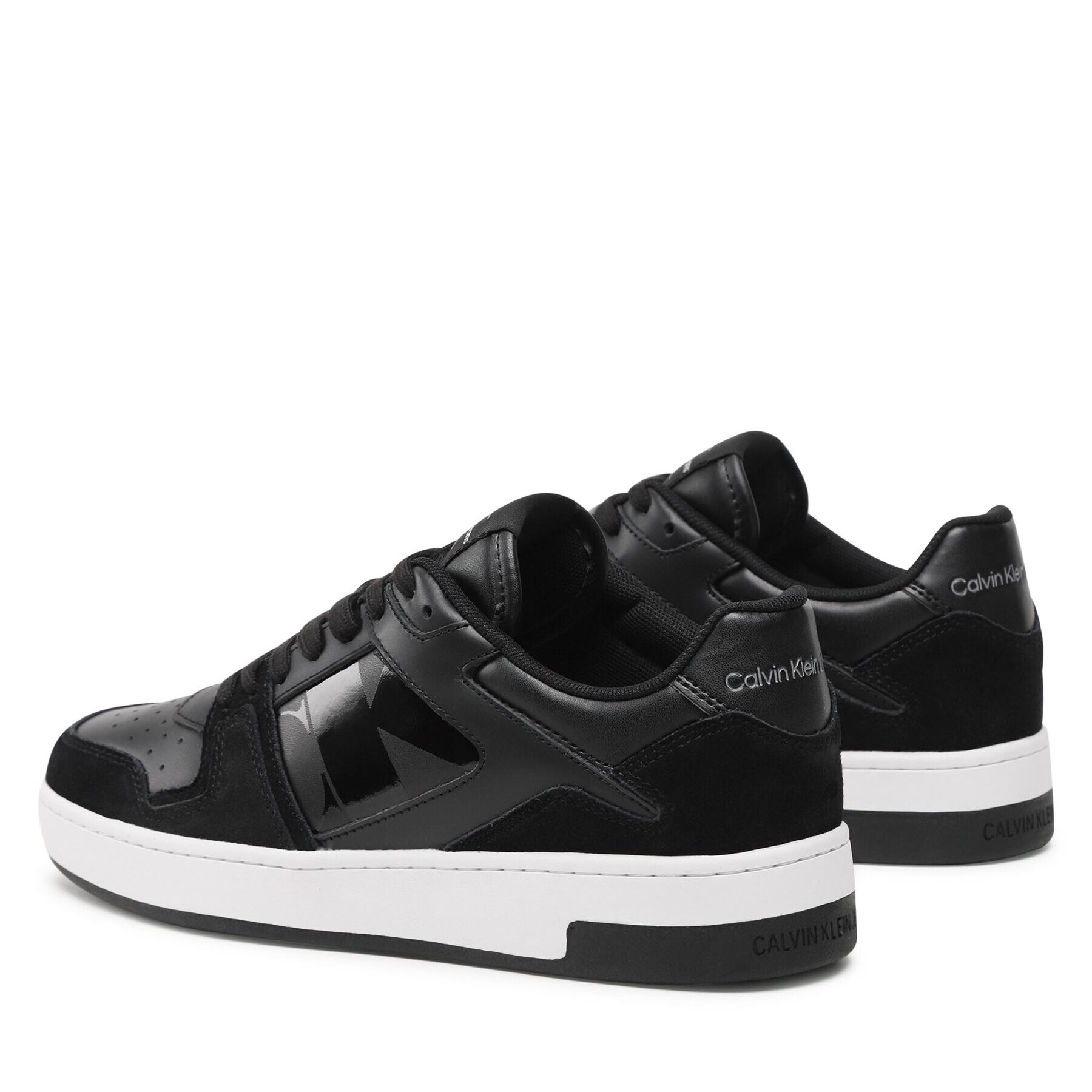 Calvin Klein Jeans Sneakers Basket Cupsole Low Lace Mod Vint YM0YM00709 Negru - Pled.ro