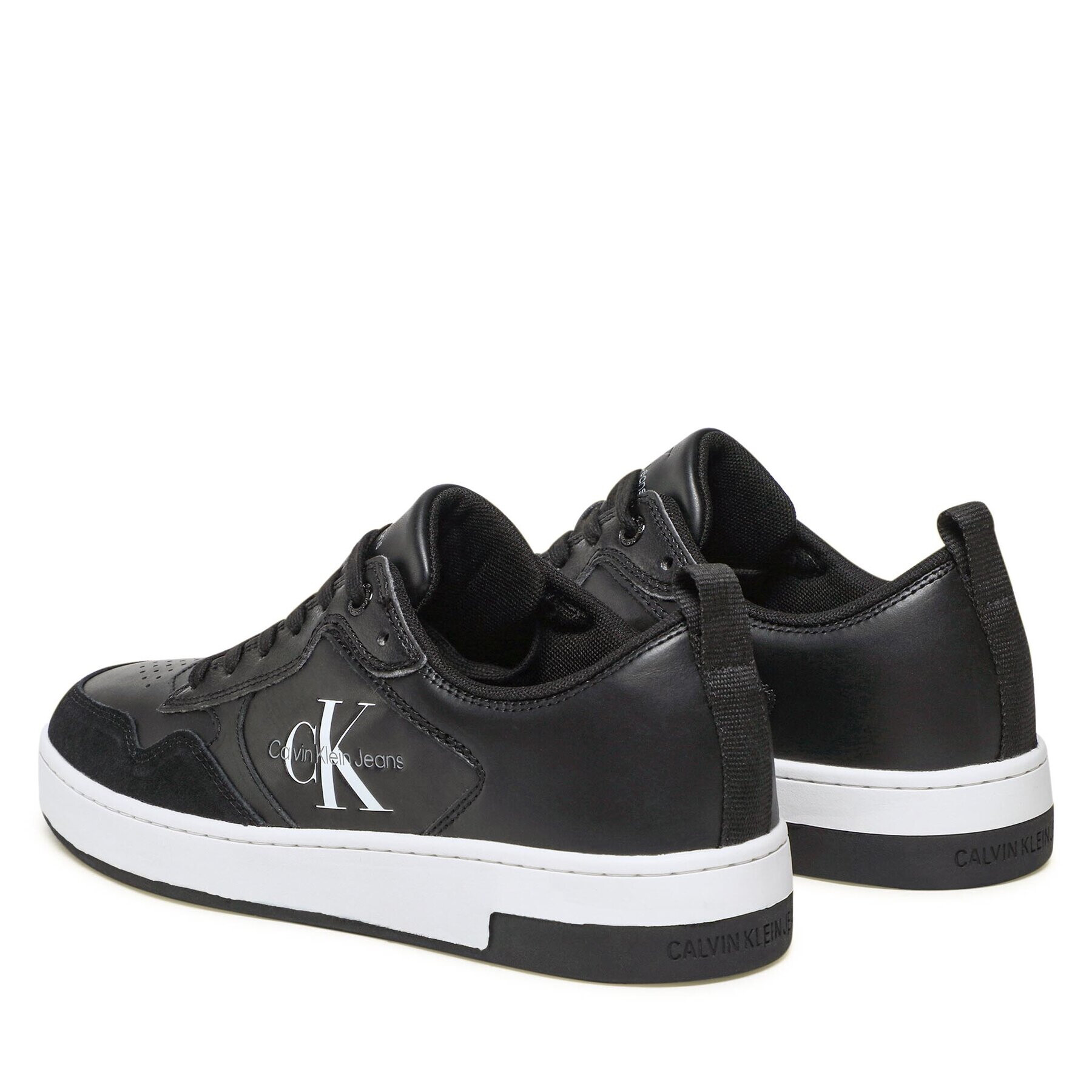 Calvin Klein Jeans Sneakers Basket Cupsole Low Lth Mono YM0YM00574 Negru - Pled.ro