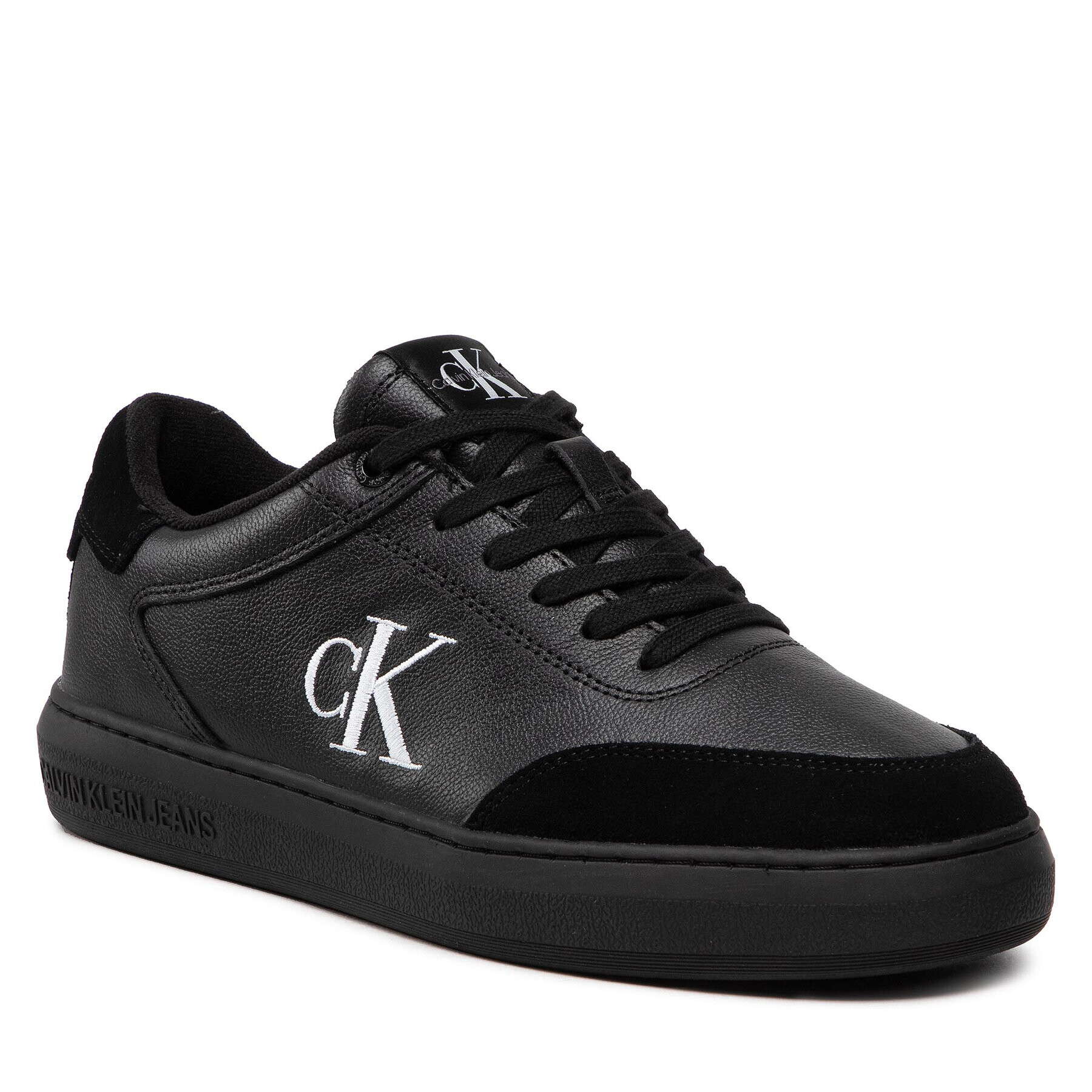 Calvin Klein Jeans Sneakers Casual Cupsole Laceup Low Mono YM0YM00496 Negru - Pled.ro