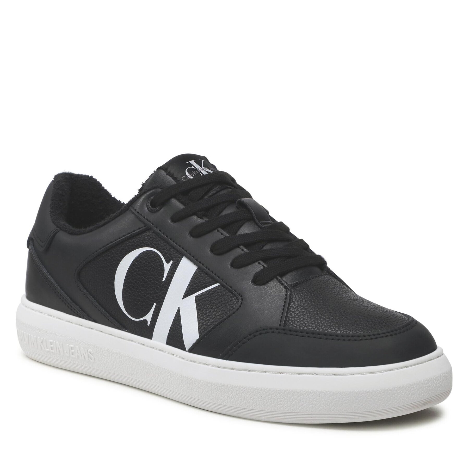 Calvin Klein Jeans Sneakers Casual Cupsole Lth-Pu Mono YM0YM00573 Negru - Pled.ro