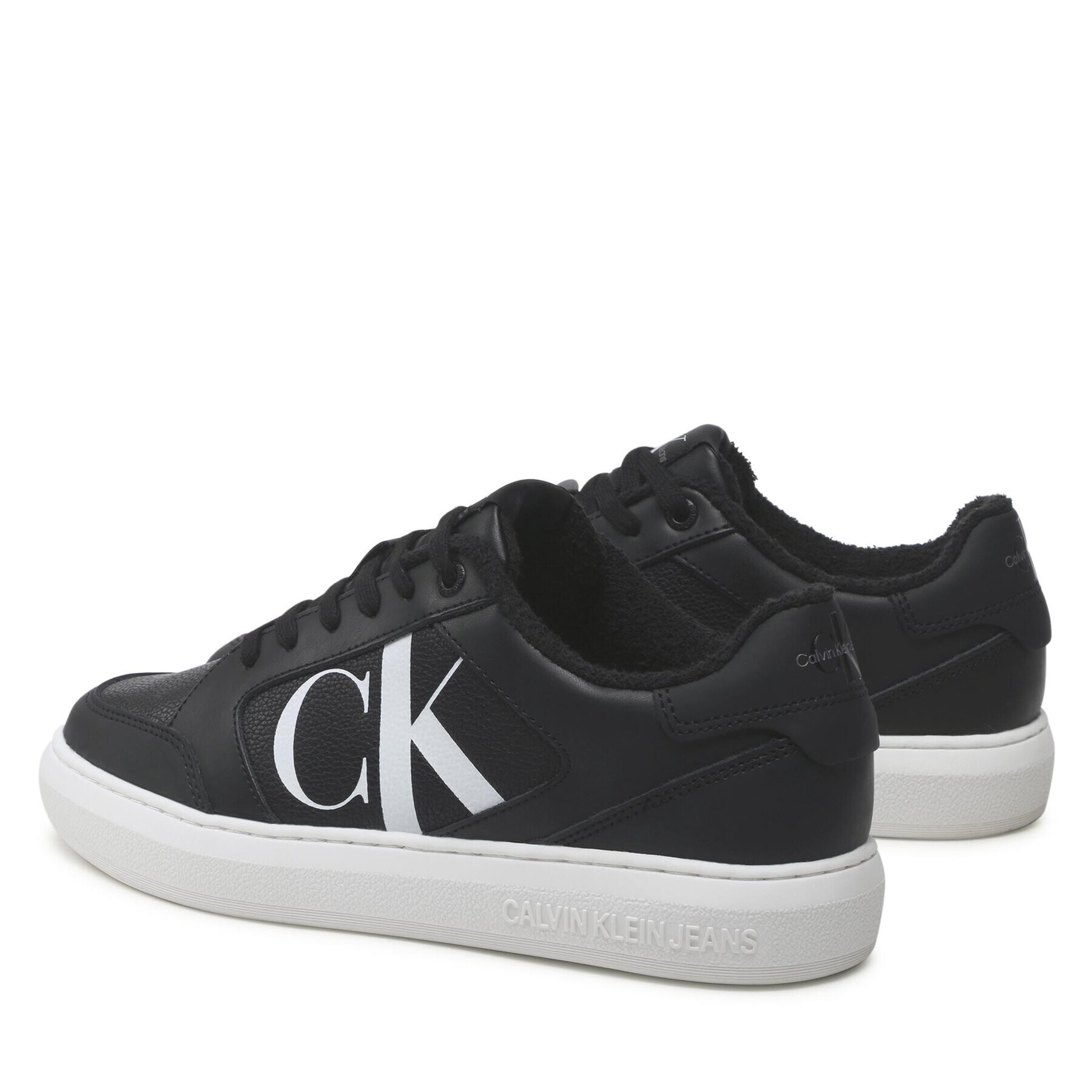 Calvin Klein Jeans Sneakers Casual Cupsole Lth-Pu Mono YM0YM00573 Negru - Pled.ro