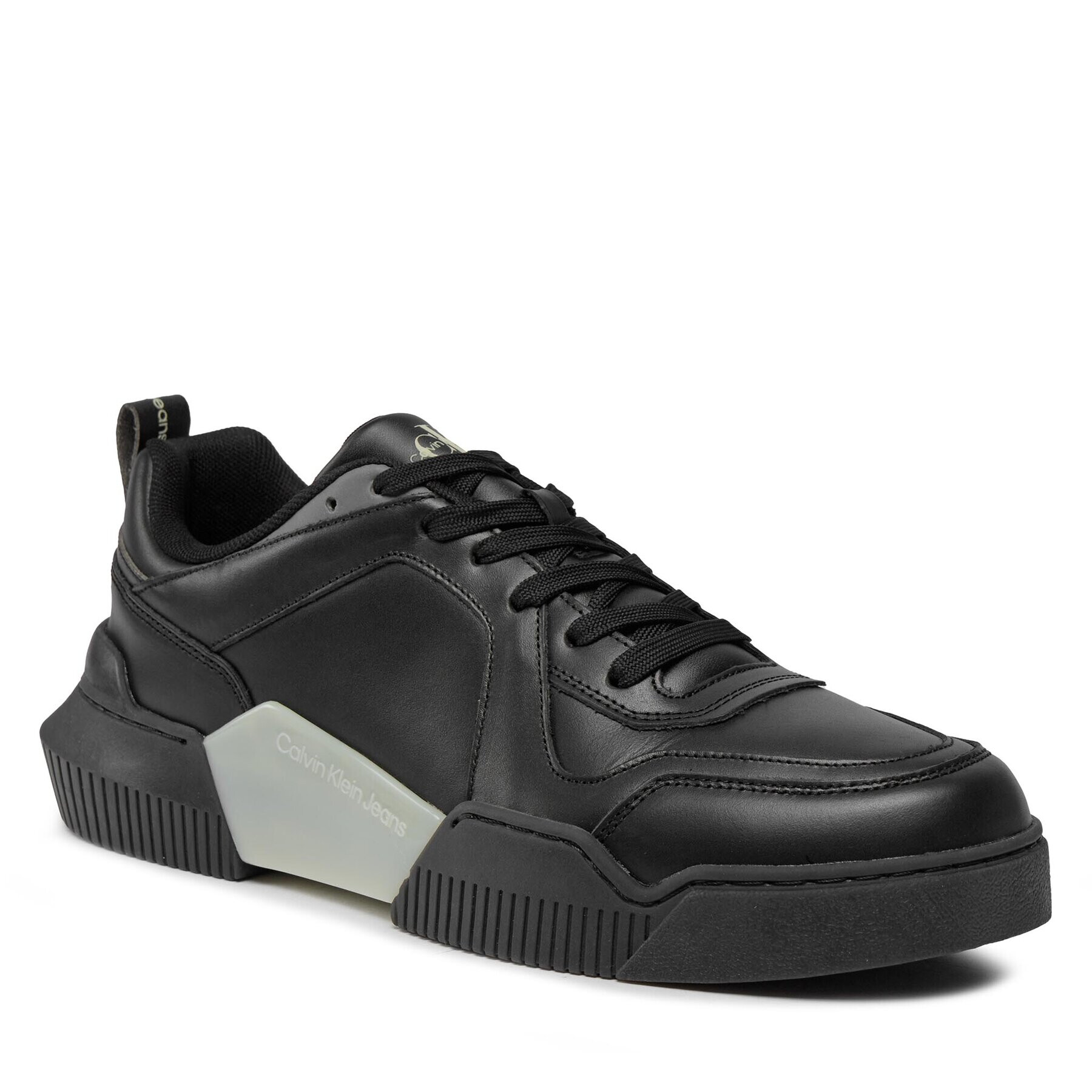 Calvin Klein Jeans Sneakers Chunky Cup 2.0 Low Lth Lum YM0YM00876 Negru - Pled.ro