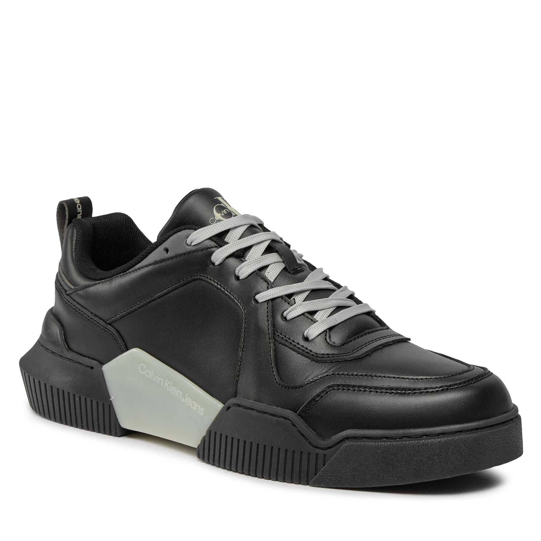 Calvin Klein Jeans Sneakers Chunky Cup 2.0 Low Lth Lum YM0YM00876 Negru - Pled.ro