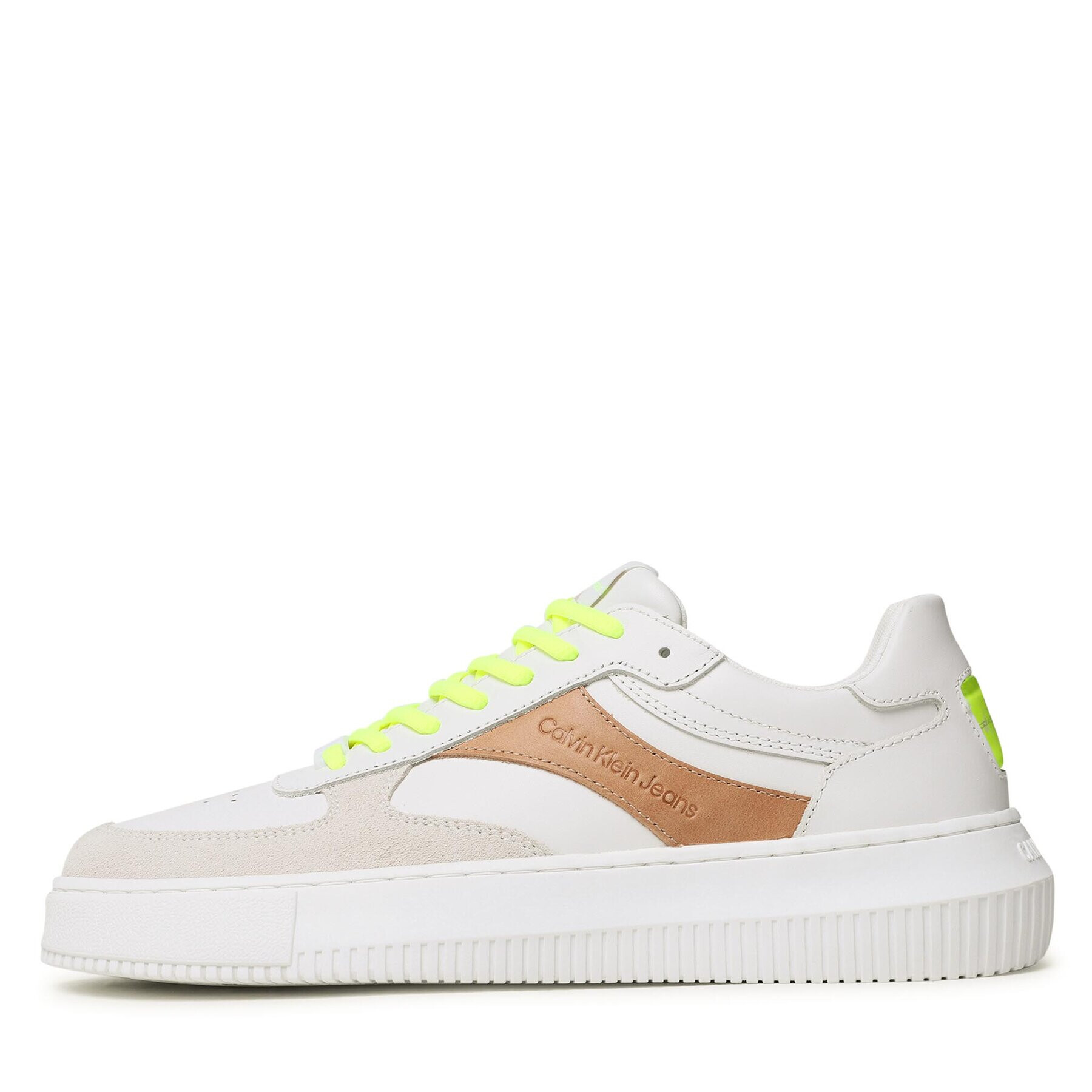 Calvin Klein Jeans Sneakers Chunky Cupsole Gel Backtab Fluo YM0YM00673 Bej - Pled.ro