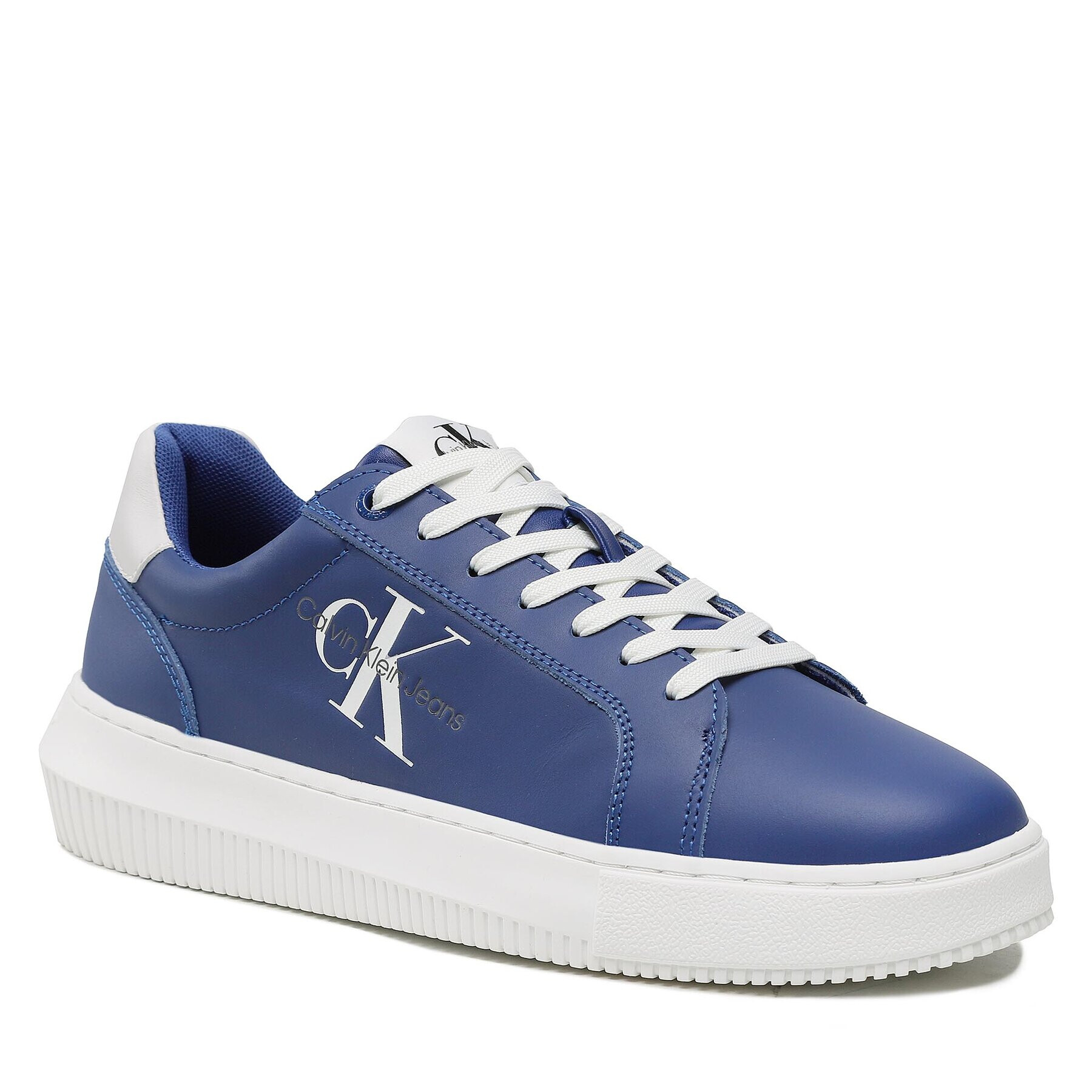 Calvin Klein Jeans Sneakers Chunky Cupsole Monologo YM0YM00681 Albastru - Pled.ro