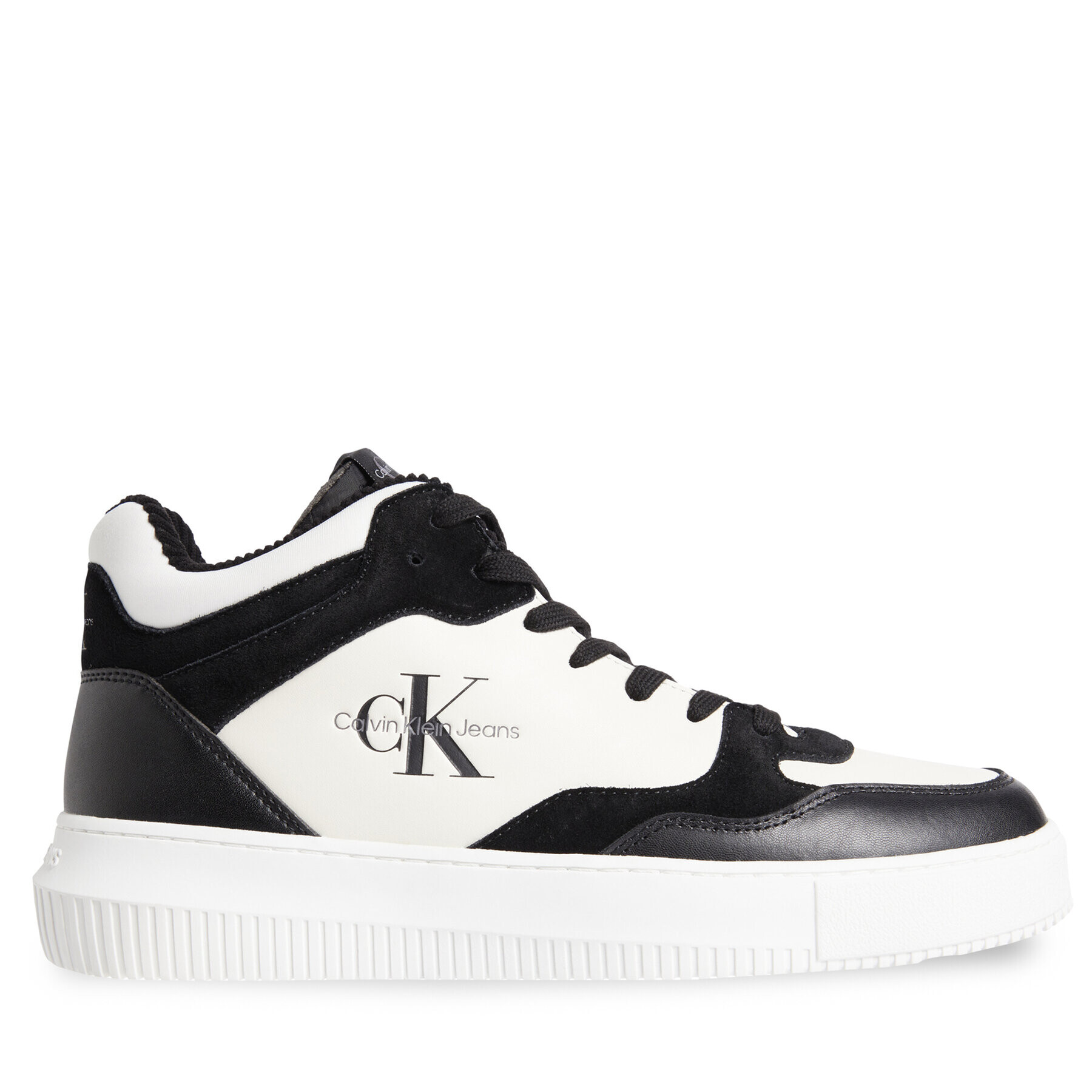 Calvin Klein Jeans Sneakers Chunky Mid Cupsole Coui Lth Mix YM0YM00779 Negru - Pled.ro