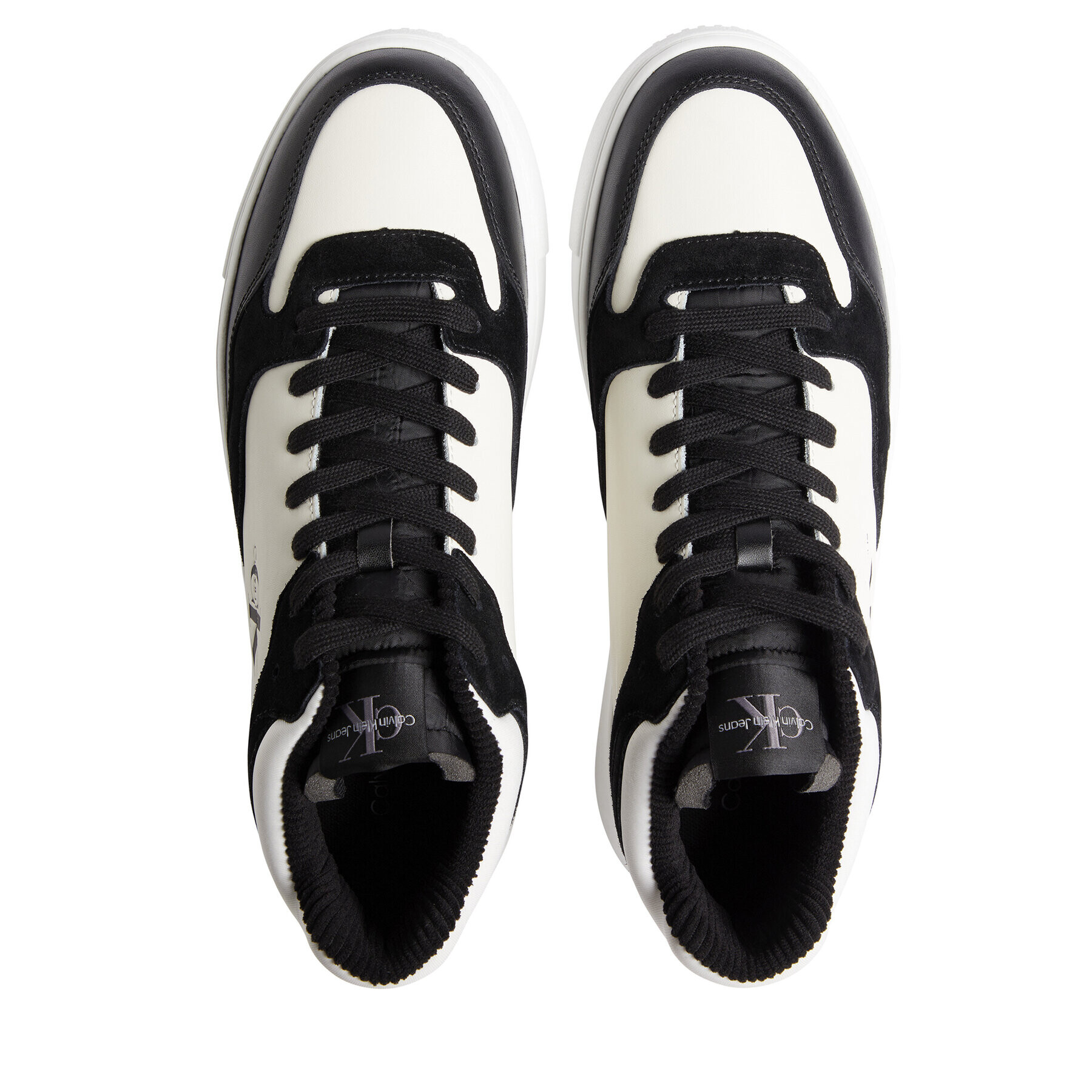 Calvin Klein Jeans Sneakers Chunky Mid Cupsole Coui Lth Mix YM0YM00779 Negru - Pled.ro