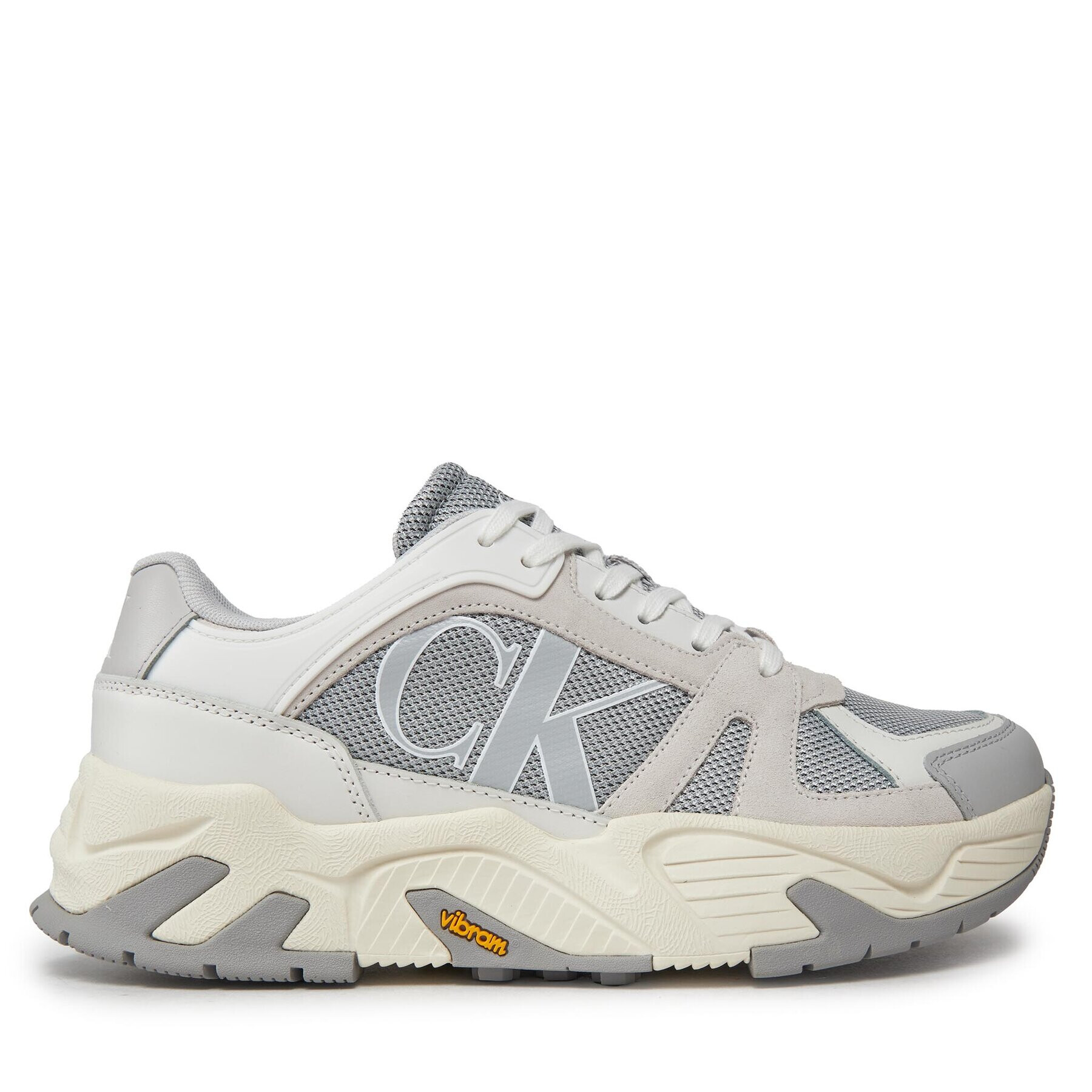 Calvin Klein Jeans Sneakers Chunky Runner Vibram Lth Mix YM0YM00719 Gri - Pled.ro