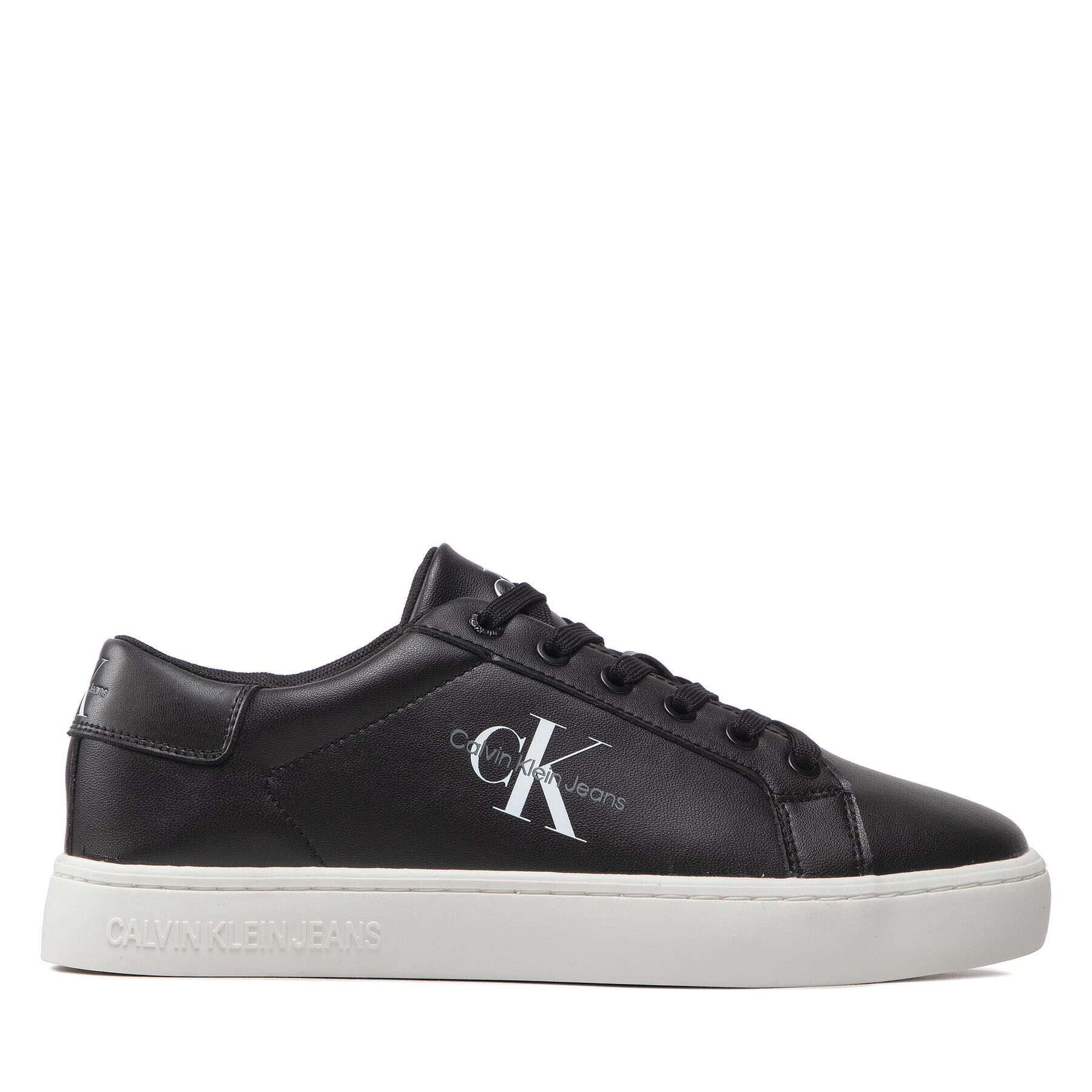 Calvin Klein Jeans Sneakers Classic Cupsole Laceup Low Lth YM0YM00491 Negru - Pled.ro