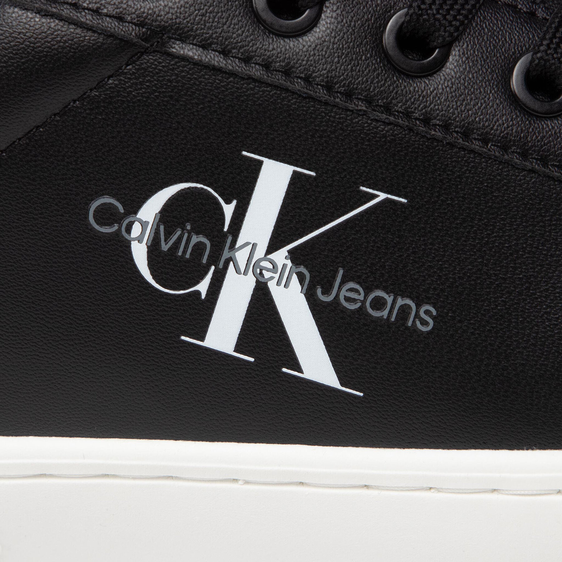 Calvin Klein Jeans Sneakers Classic Cupsole Laceup Low Lth YM0YM00491 Negru - Pled.ro