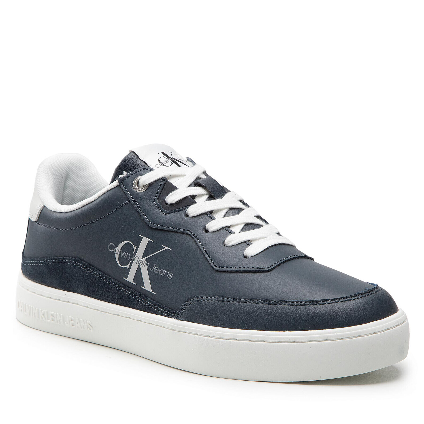 Calvin Klein Jeans Sneakers Classic Cupsole Laceup Lth YM0YM00432 Bleumarin - Pled.ro