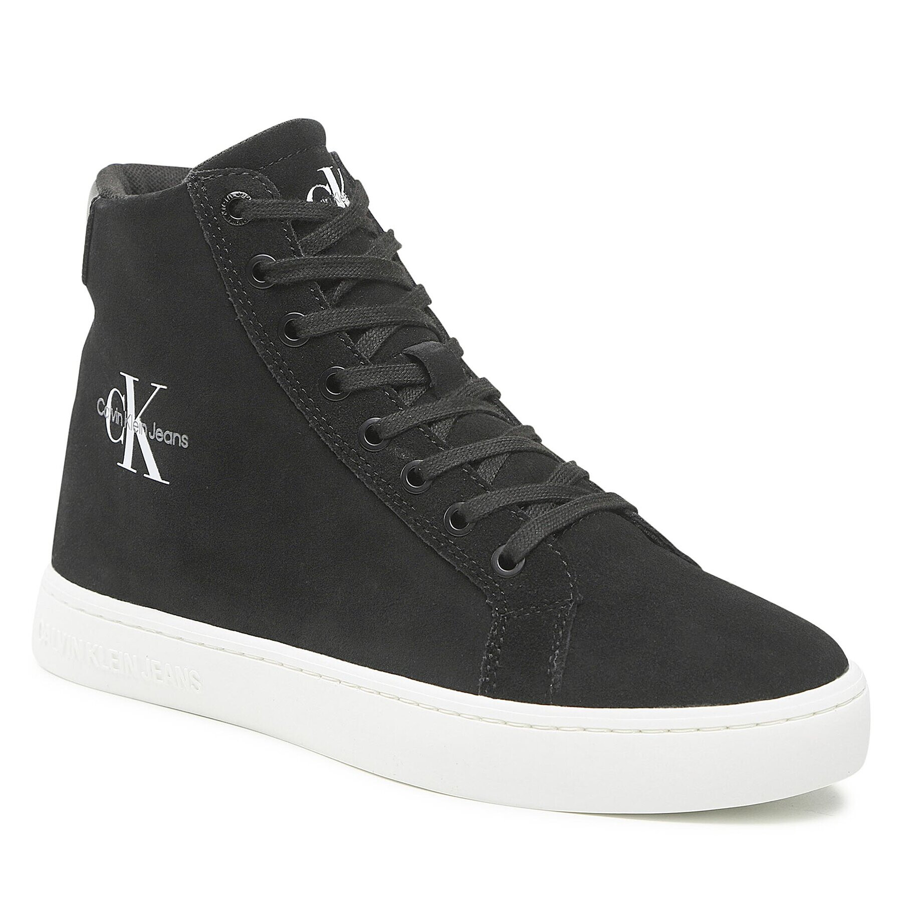 Calvin Klein Jeans Sneakers Classic Cupsole Laceup Mid YM0YM00493 Negru - Pled.ro