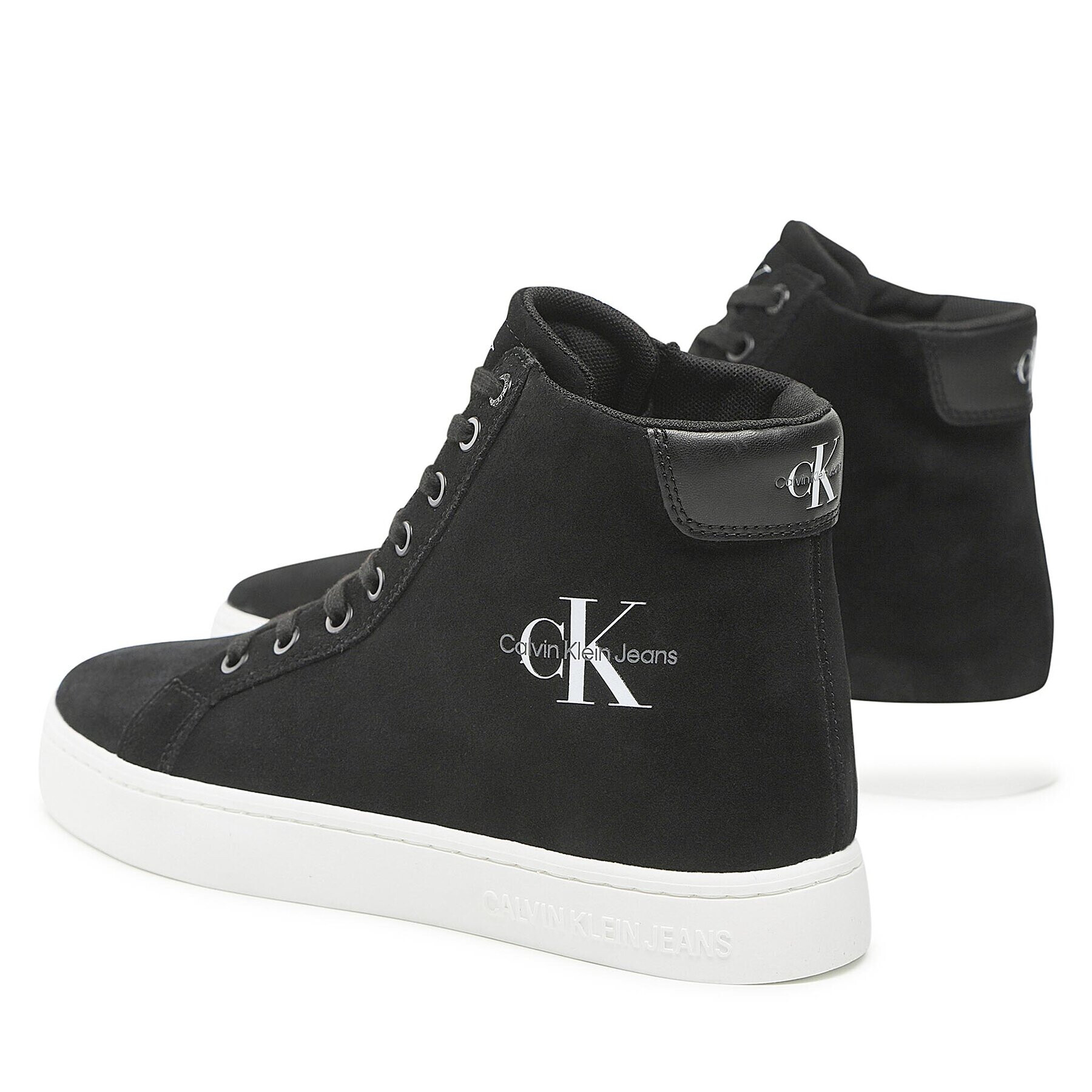 Calvin Klein Jeans Sneakers Classic Cupsole Laceup Mid YM0YM00493 Negru - Pled.ro