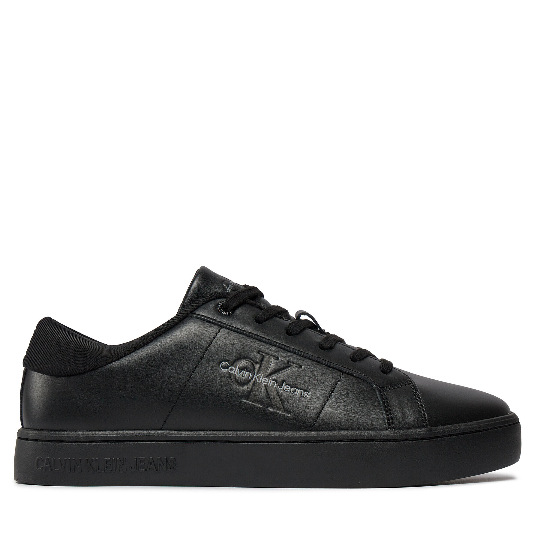 Calvin Klein Jeans Sneakers Classic Cupsole Low Laceup Lth YM0YM00864 Negru - Pled.ro